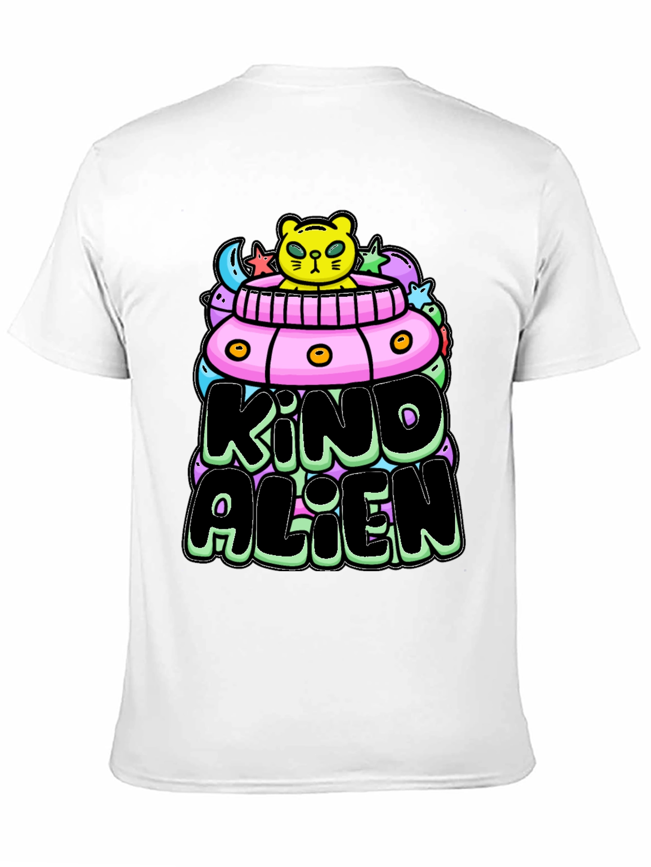 Kind Alien Graphic Tee - Black Unisex T-Shirt