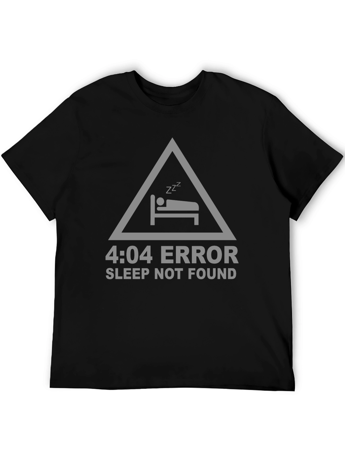 4:04 Error Sleep Not Found Black T-Shirt
