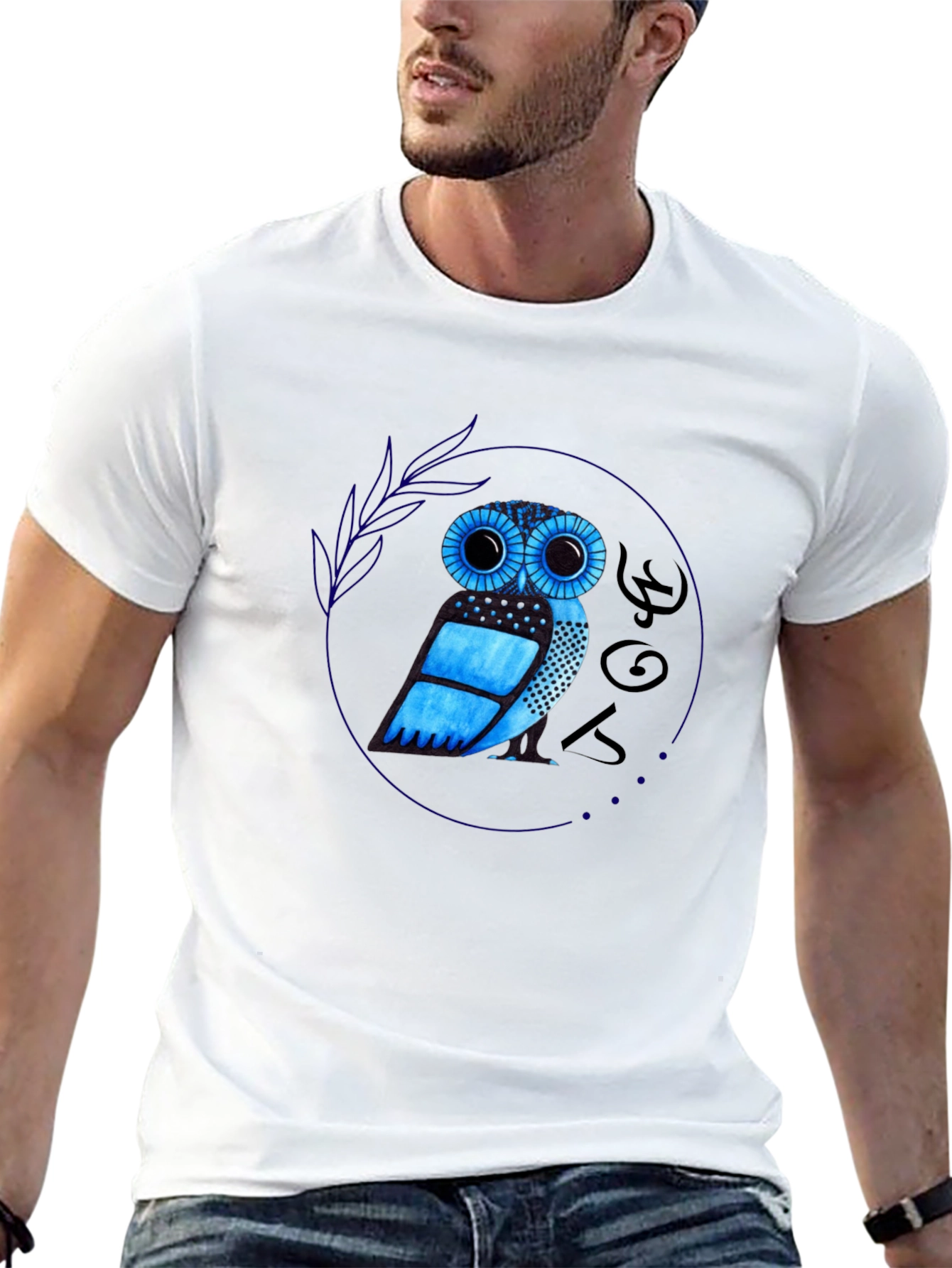 Owl Graphic Tee - Black Cotton Blend