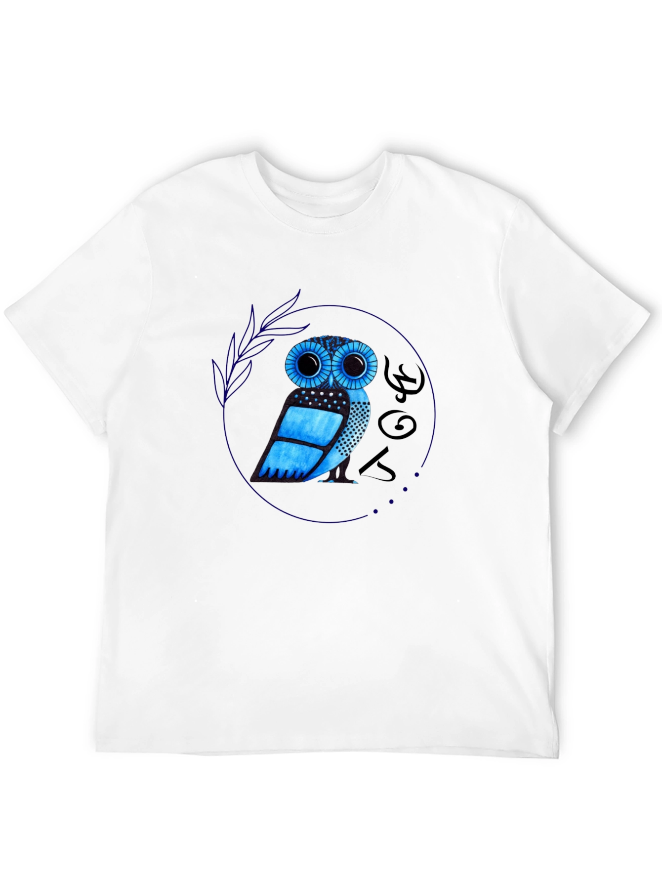 Owl Graphic Tee - Black Cotton Blend
