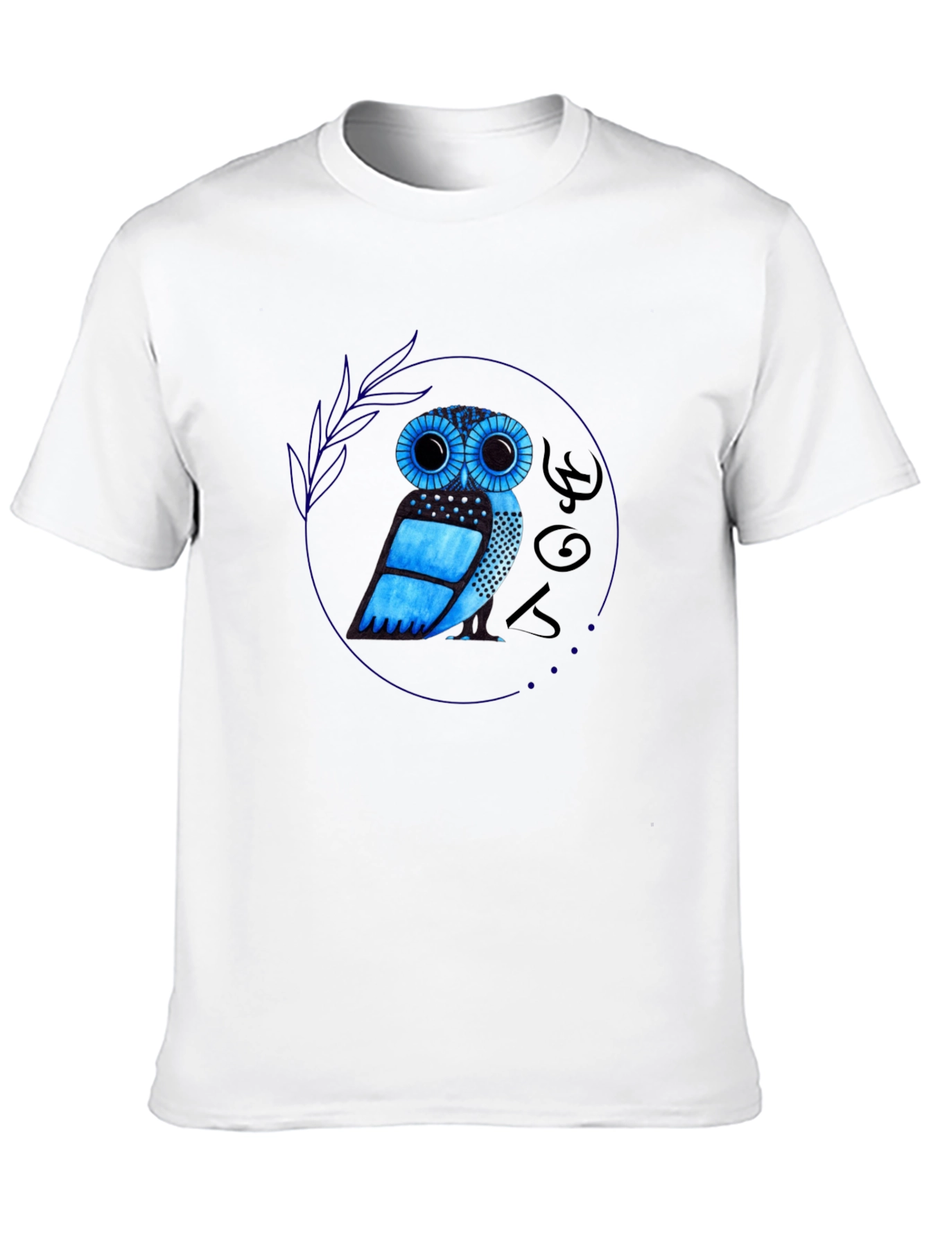 Owl Graphic Tee - Black Cotton Blend