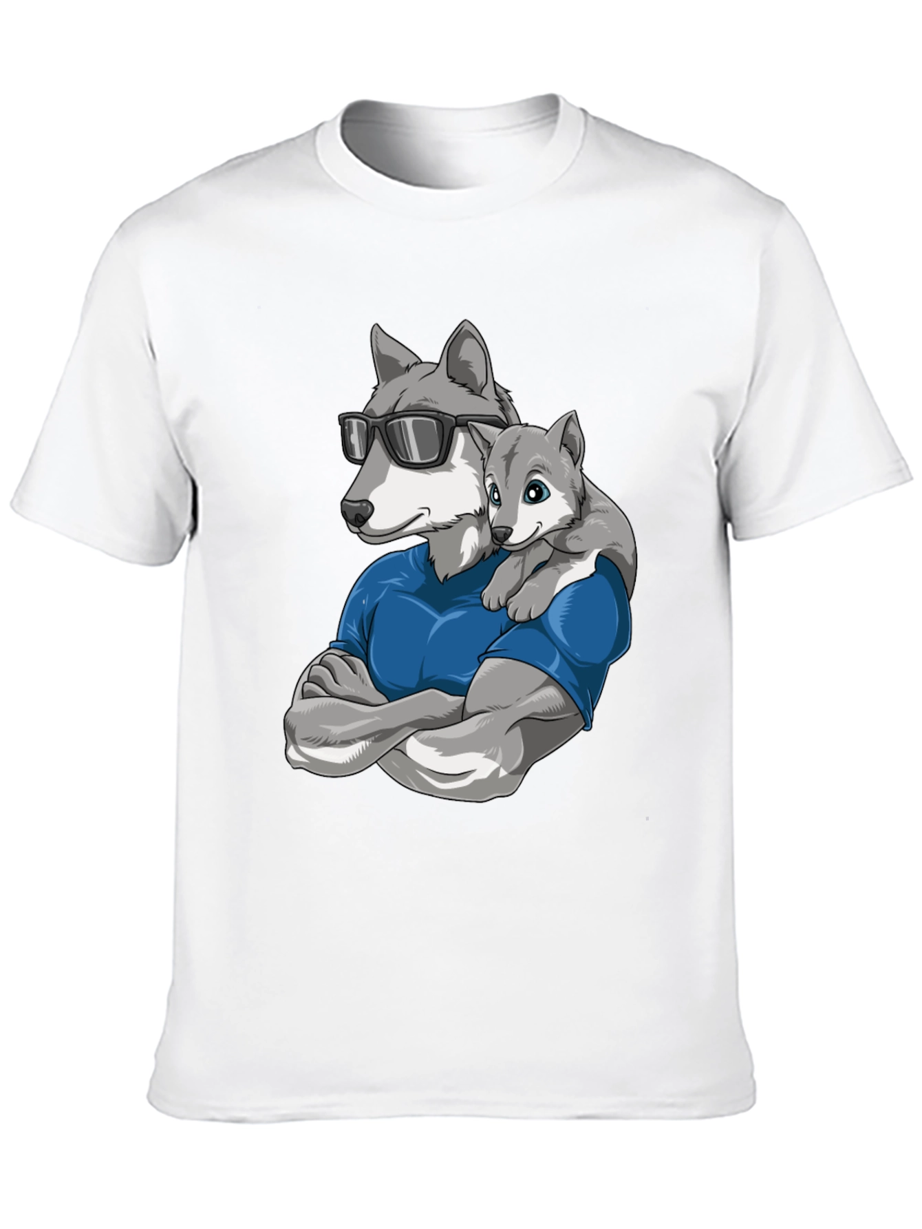 Cool Wolf Dad T-Shirt