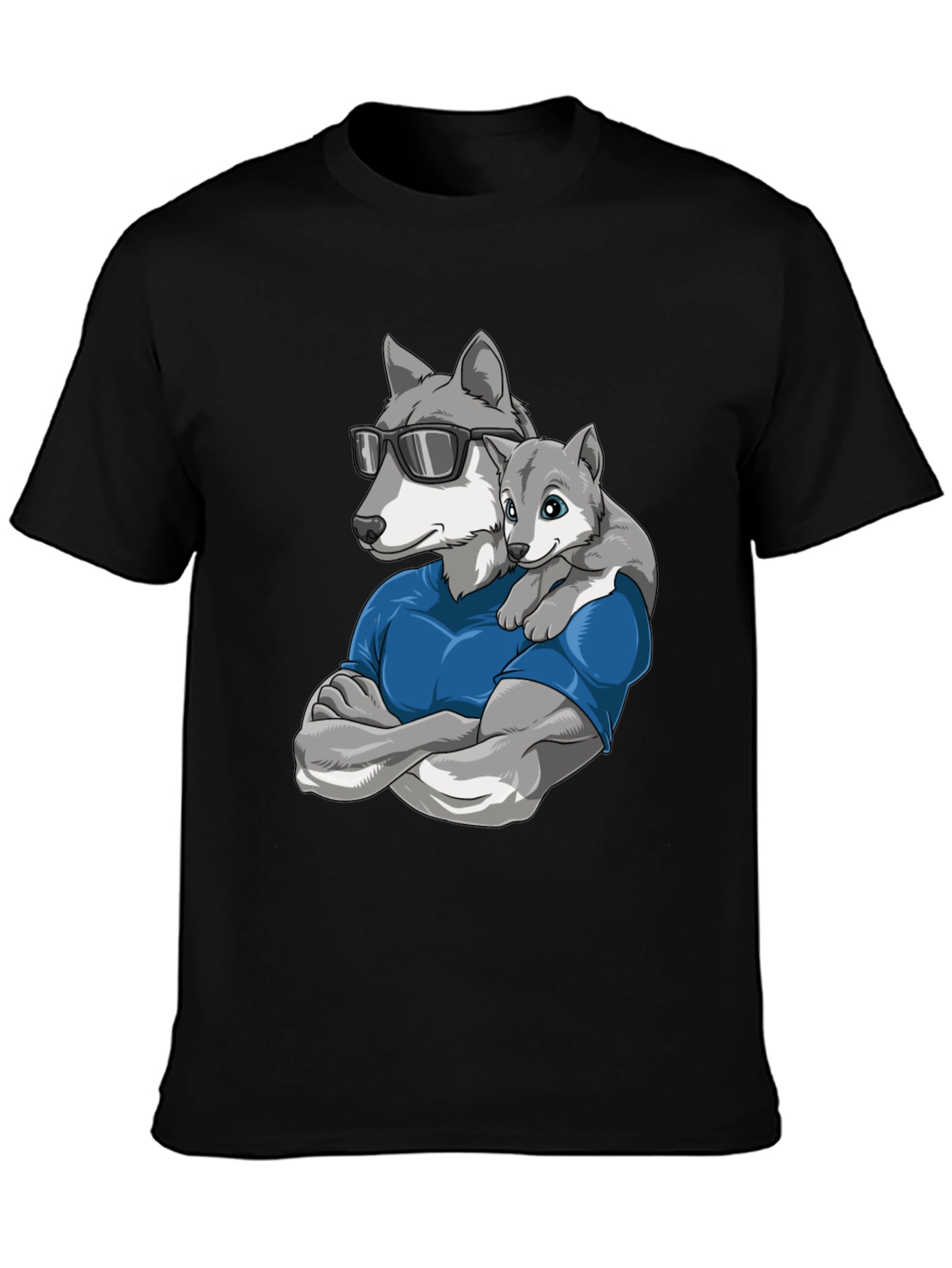 Cool Wolf Dad T-Shirt