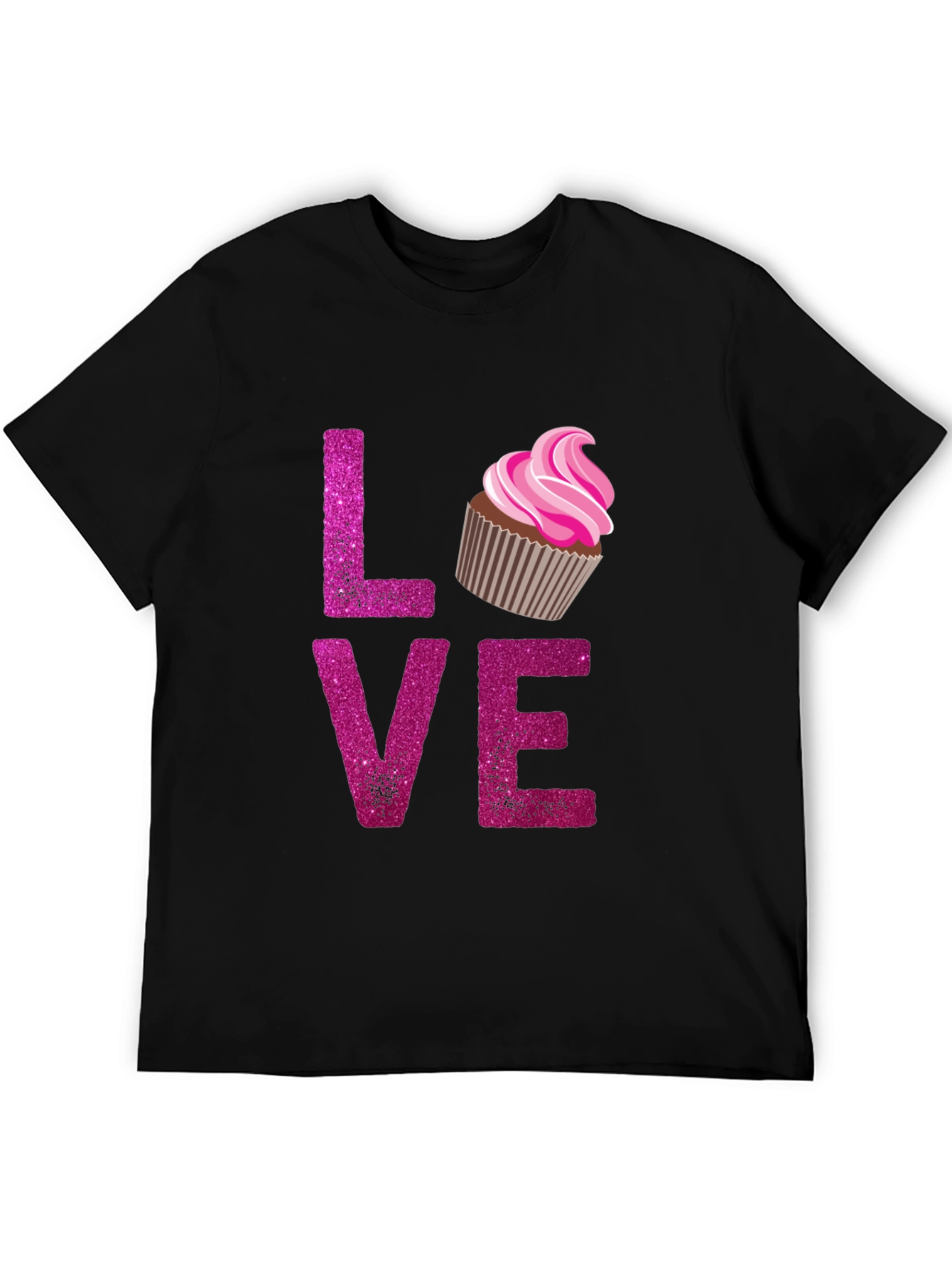 Love Cupcake Graphic Tee - Black