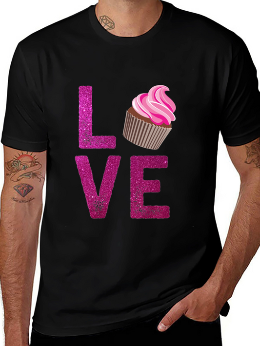 Love Cupcake Graphic Tee - Black