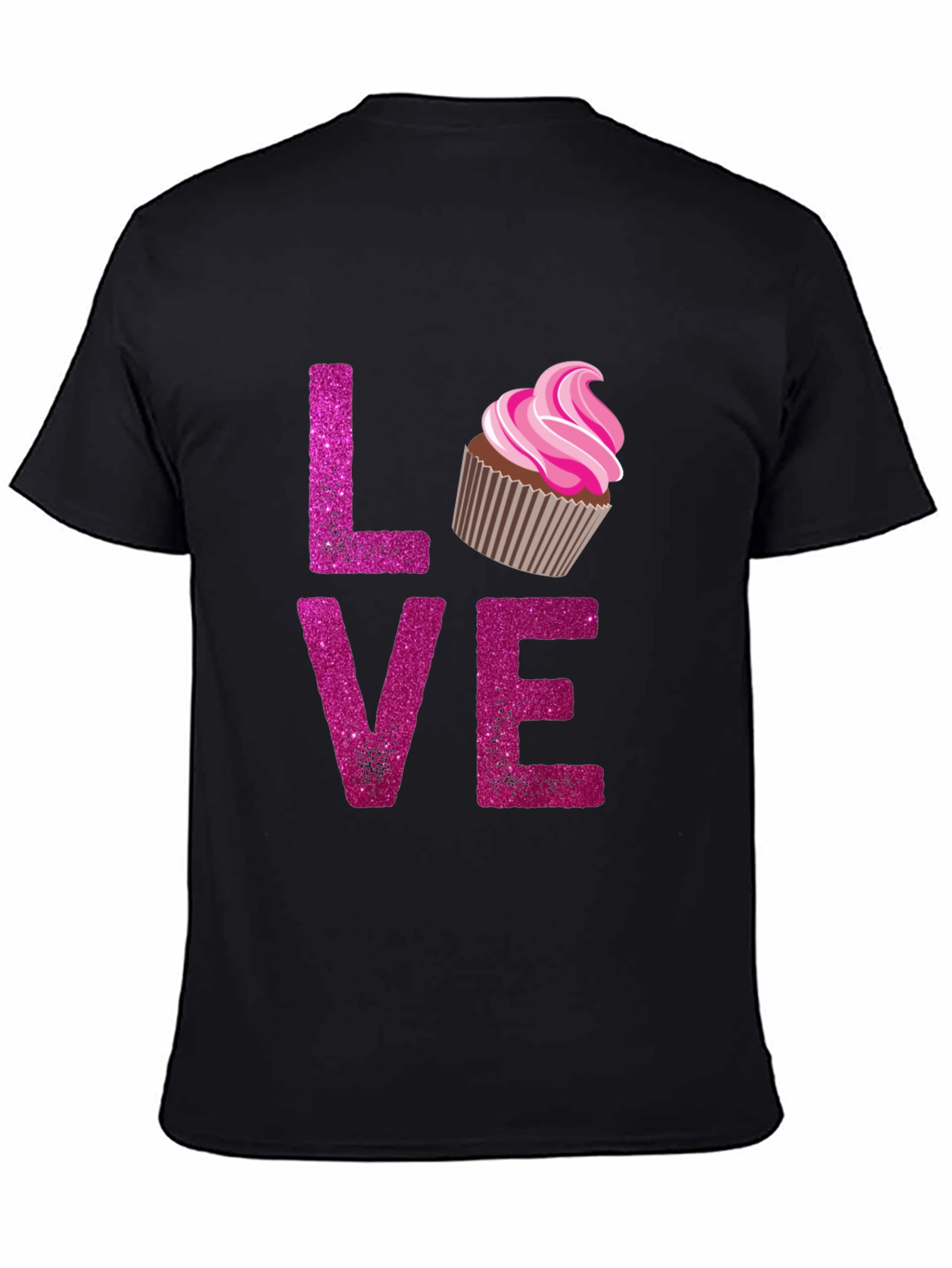 Love Cupcake Graphic Tee - Black