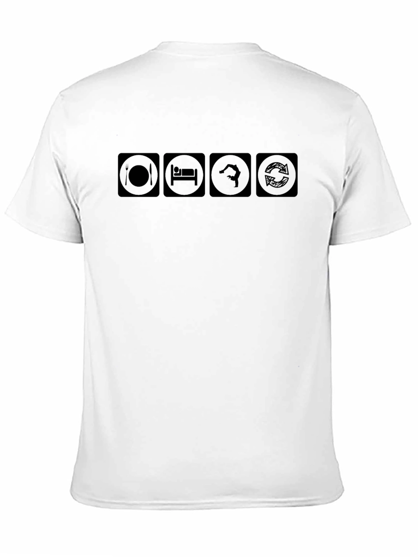 Eat Sleep Dance Repeat Black Graphic T-Shirt