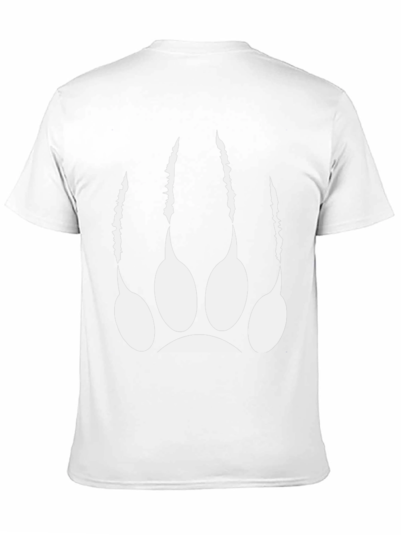 Black Tee with White Bear Claw Graphic