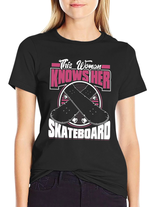 This Woman Knows Her Skateboard Graphic Tee