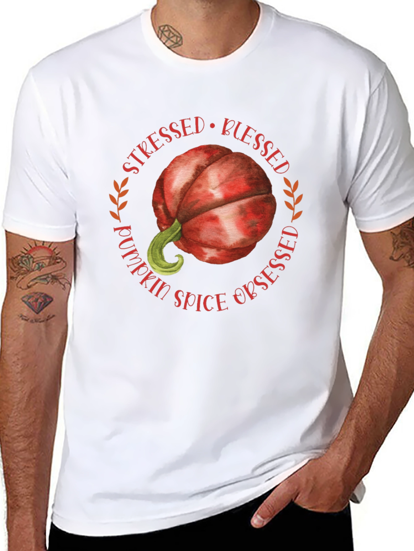 Stressed Blessed Pumpkin Spice Obsessed T-Shirt