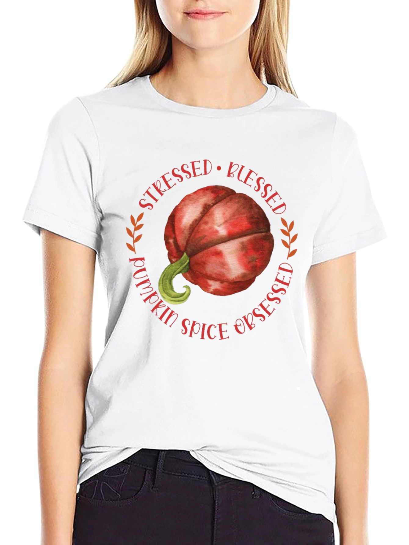 Stressed Blessed Pumpkin Spice Obsessed T-Shirt