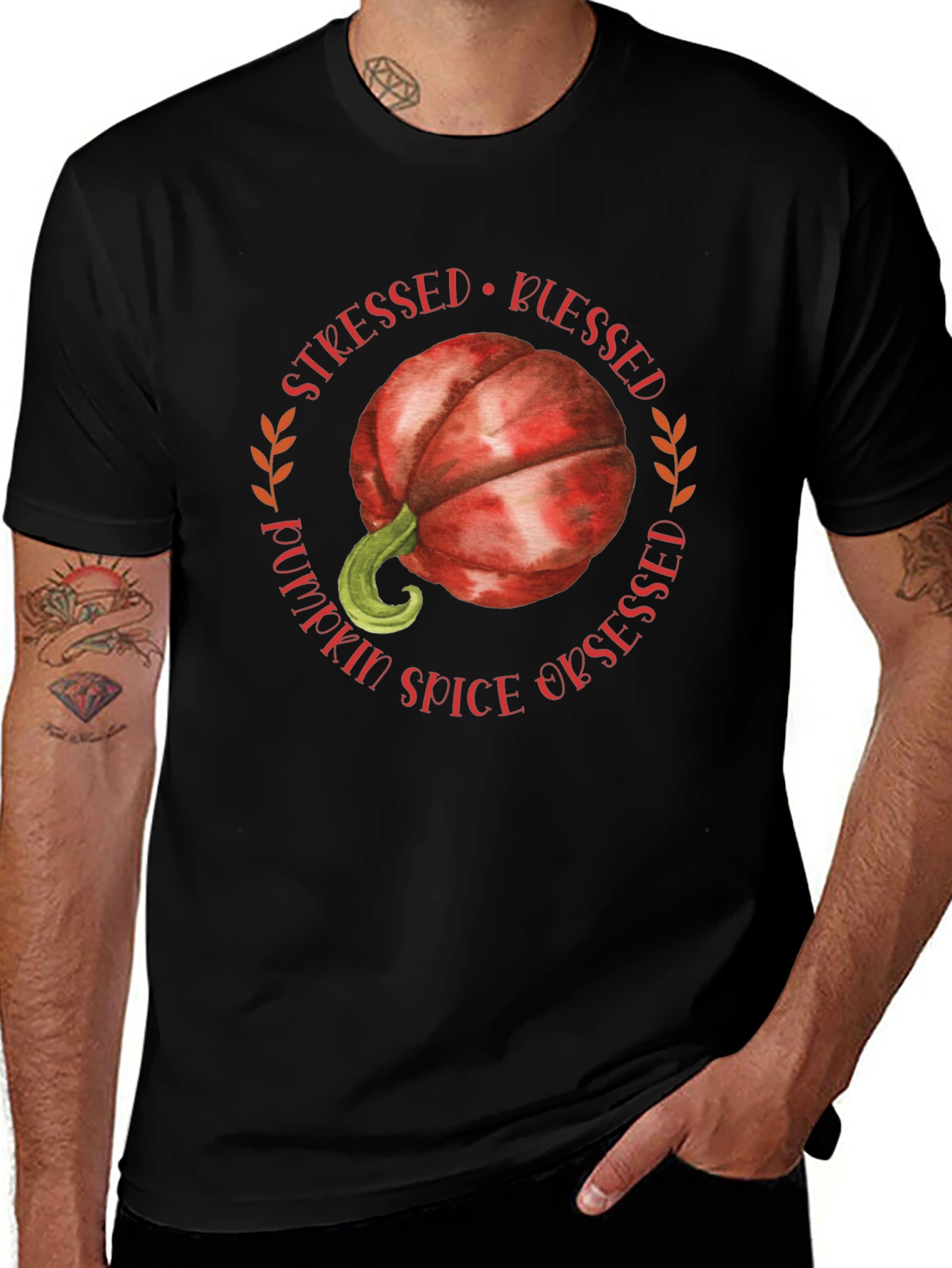 Stressed Blessed Pumpkin Spice Obsessed T-Shirt