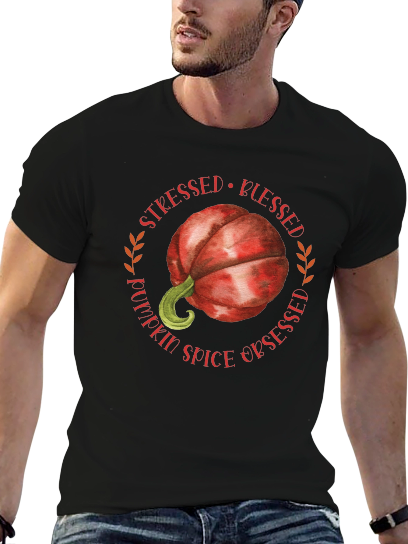 Stressed Blessed Pumpkin Spice Obsessed T-Shirt