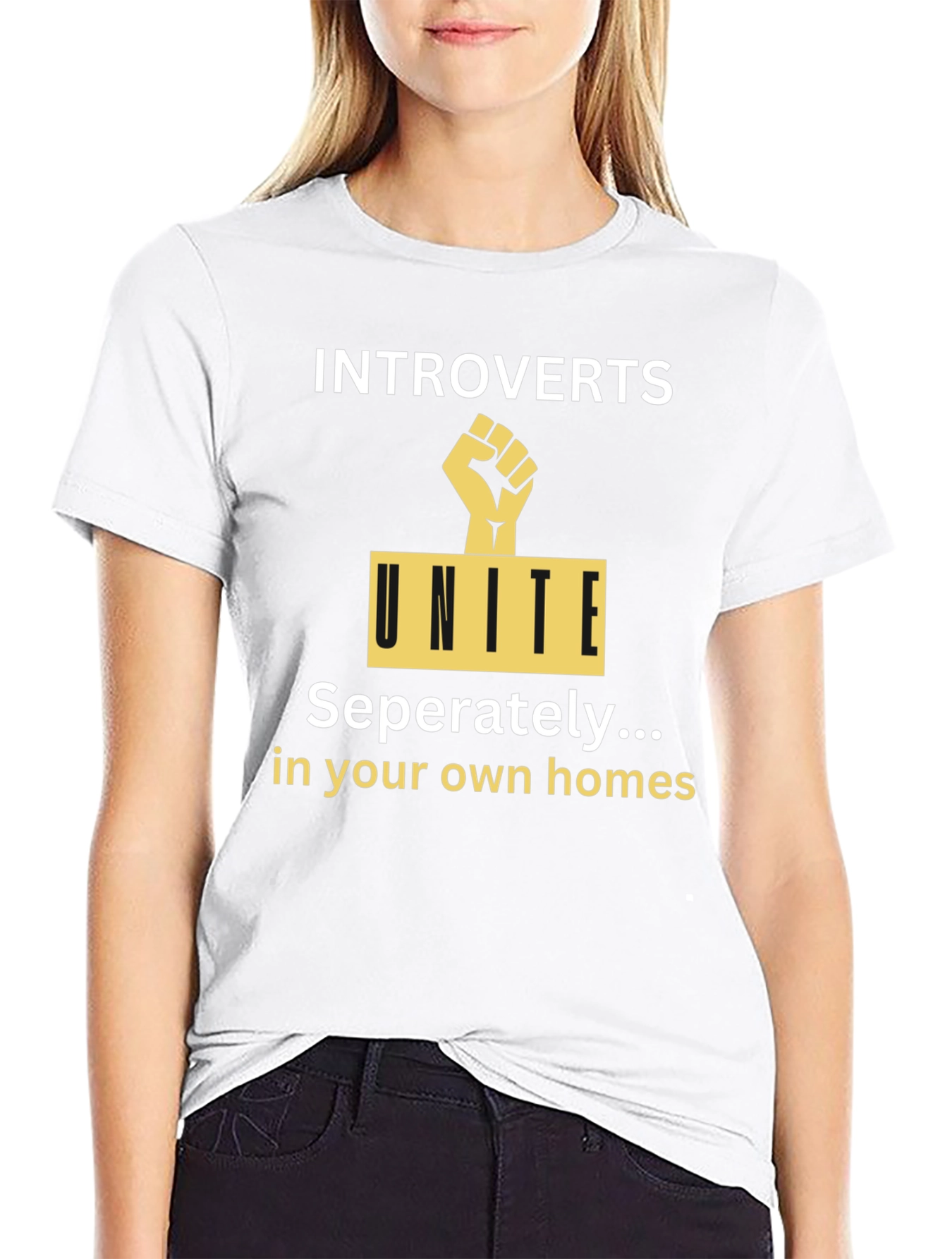 Introverts Unite Separately T-Shirt Funny Slogan Tee