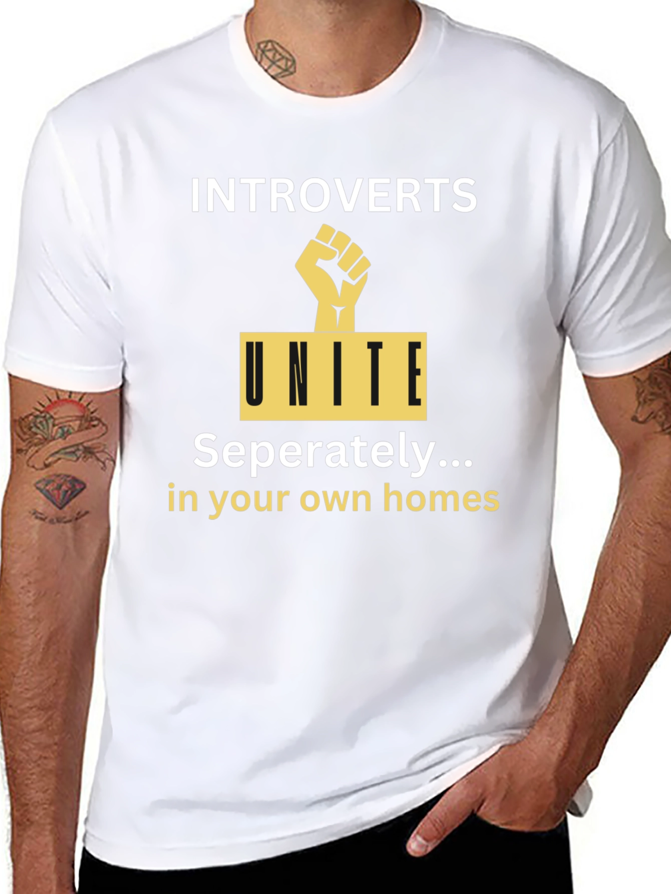 Introverts Unite Separately T-Shirt Funny Slogan Tee