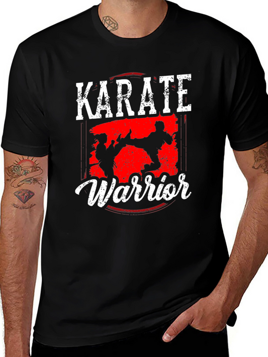 Karate Warrior Black Graphic T-Shirt