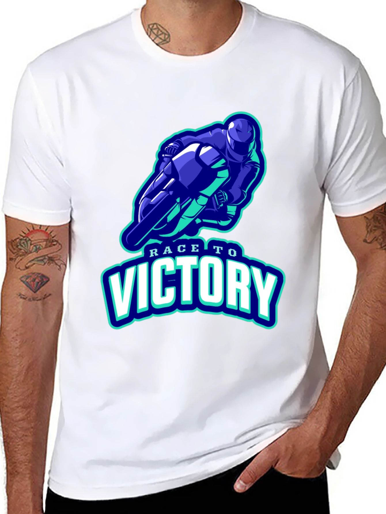 Race to Victory Graphic T-Shirt - Black
