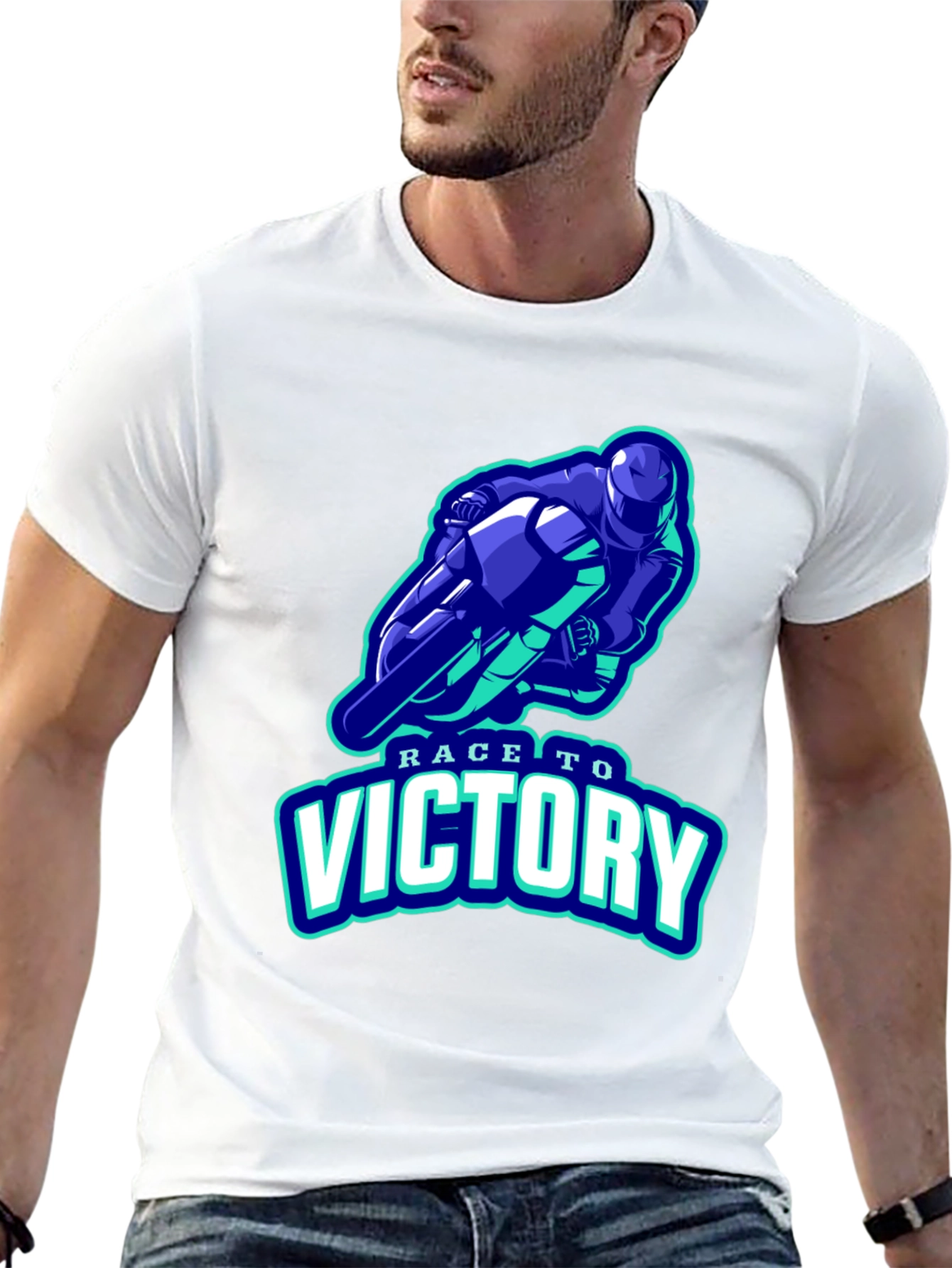 Race to Victory Graphic T-Shirt - Black