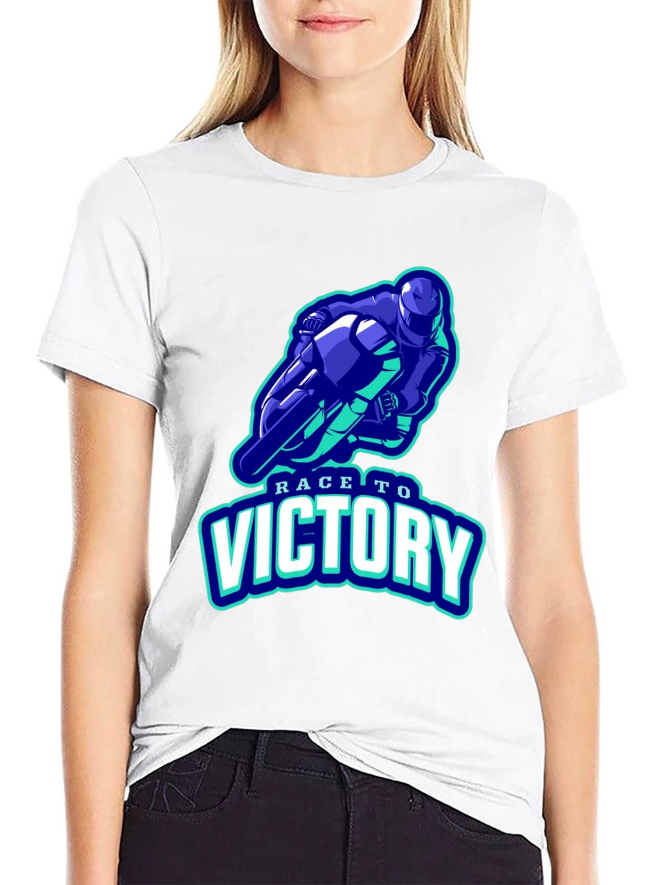 Race to Victory Graphic T-Shirt - Black