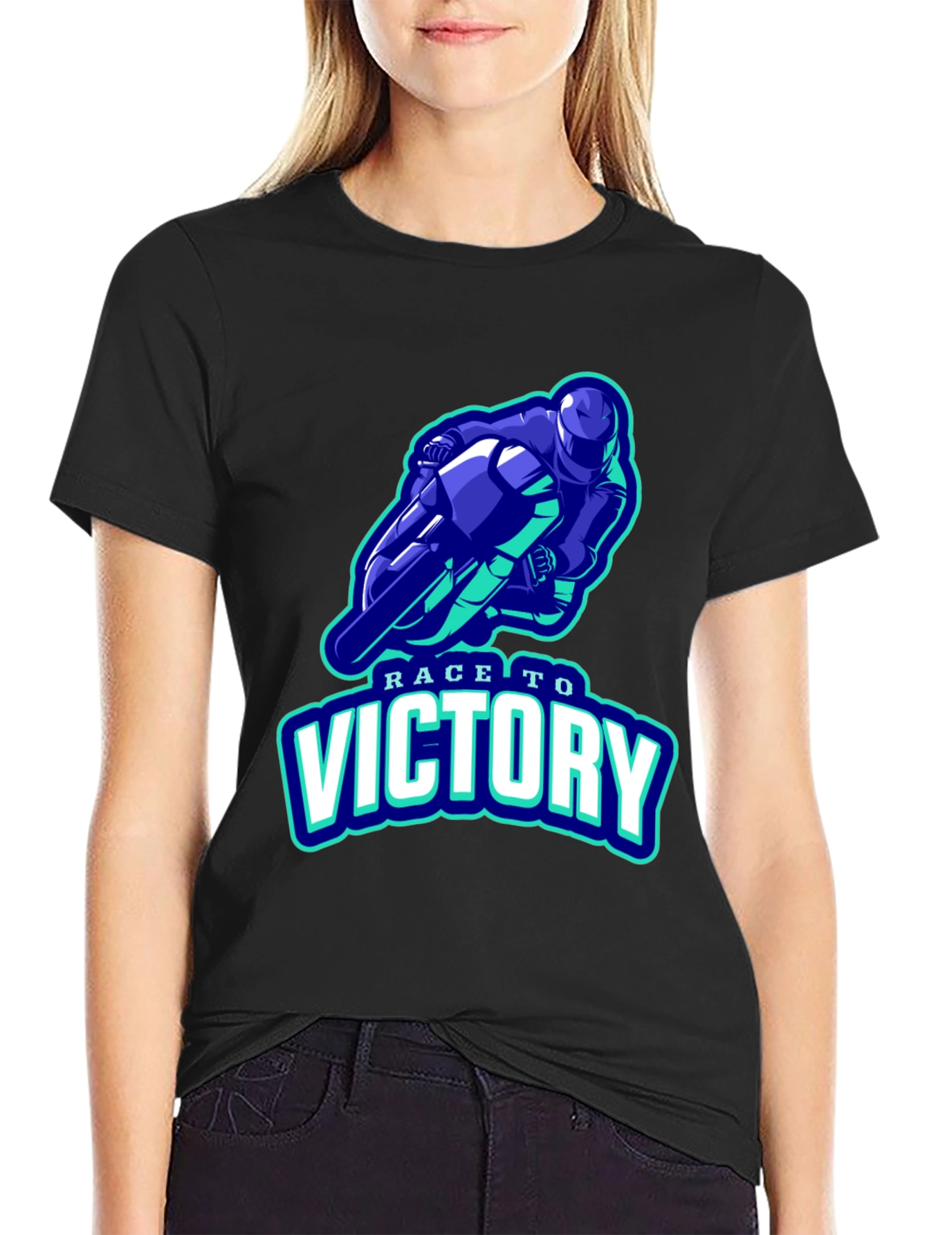 Race to Victory Graphic T-Shirt - Black