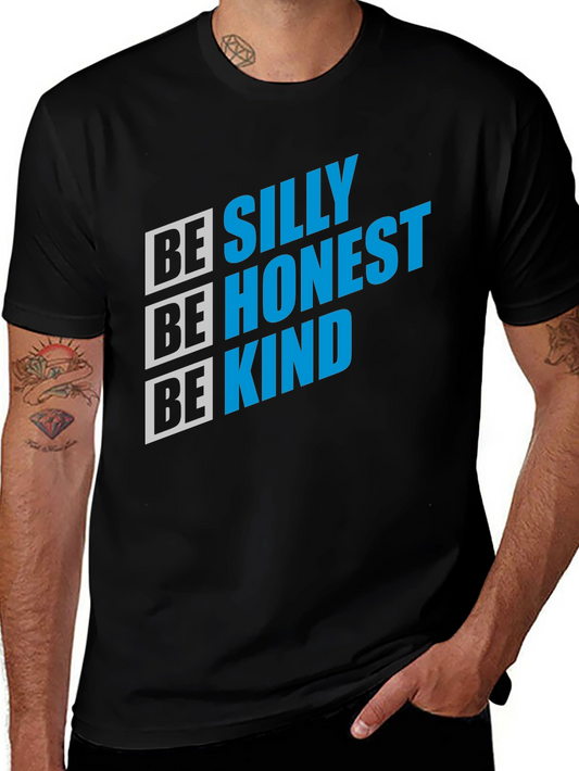 Be Silly Honest Kind Graphic Tee - Black