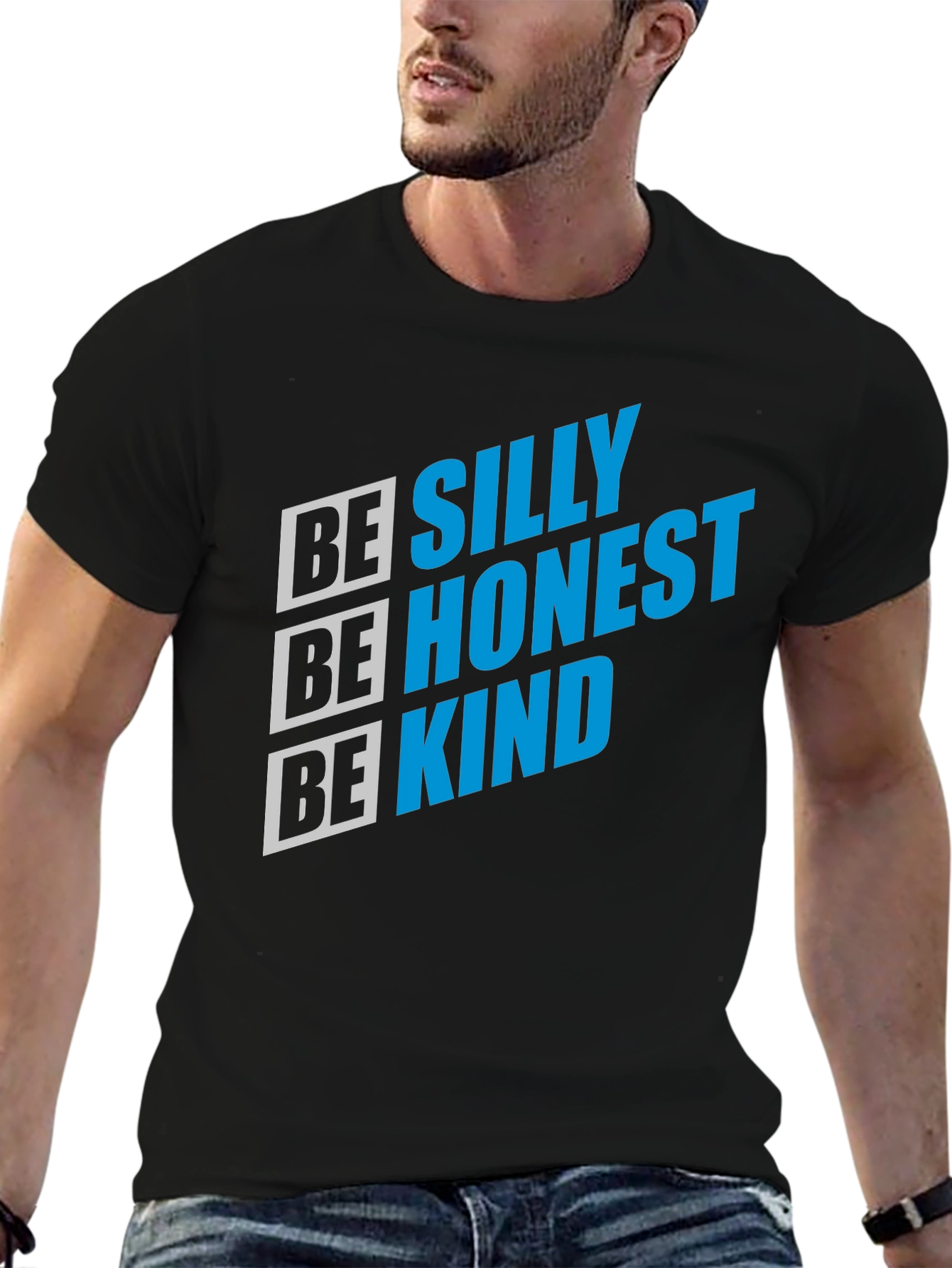 Be Silly Honest Kind Graphic Tee - Black