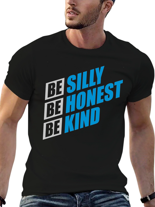 Be Silly Honest Kind Graphic Tee - Black