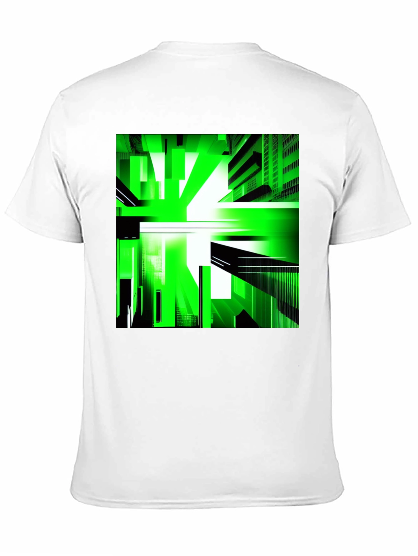 Abstract Green Cityscape Graphic Tee