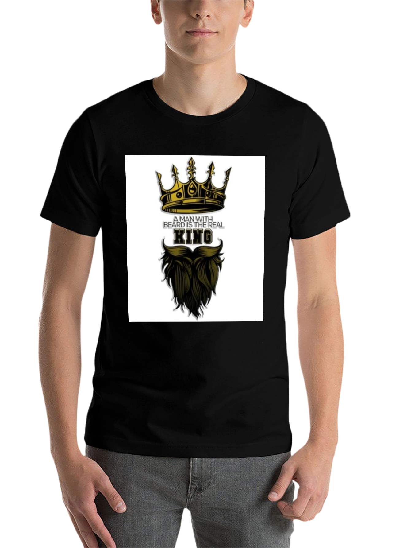 Bearded King Graphic Tee - Mens Black T-Shirt