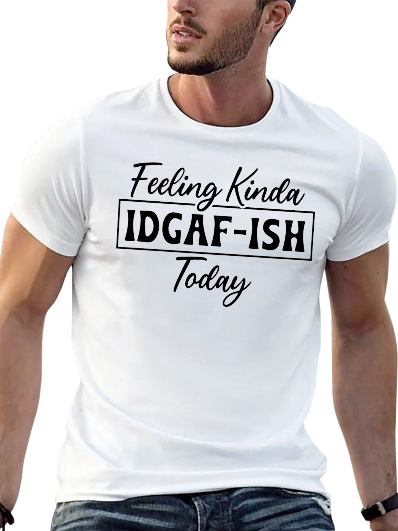 IDGAF-ISH Today Black Graphic T-Shirt