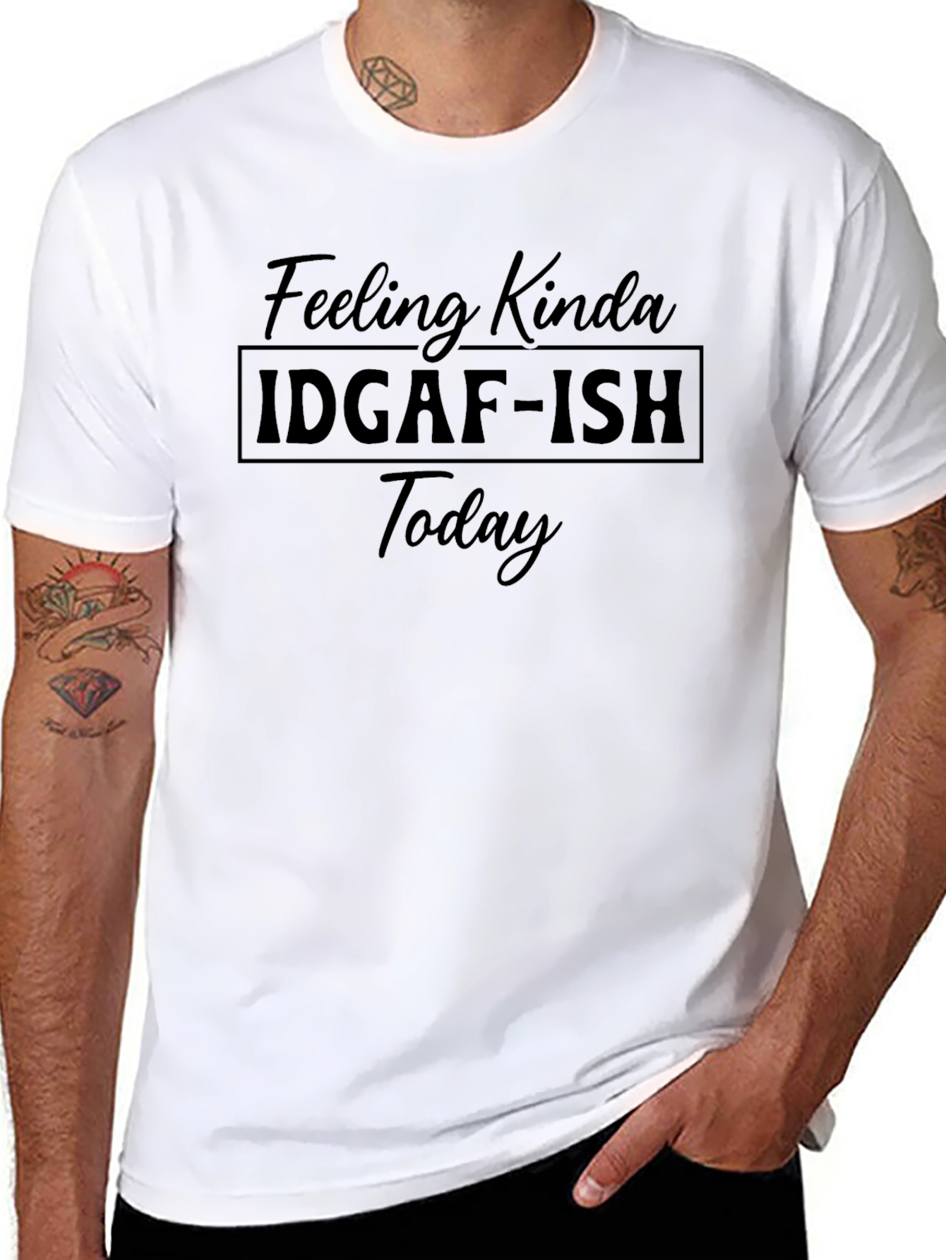 IDGAF-ISH Today Black Graphic T-Shirt