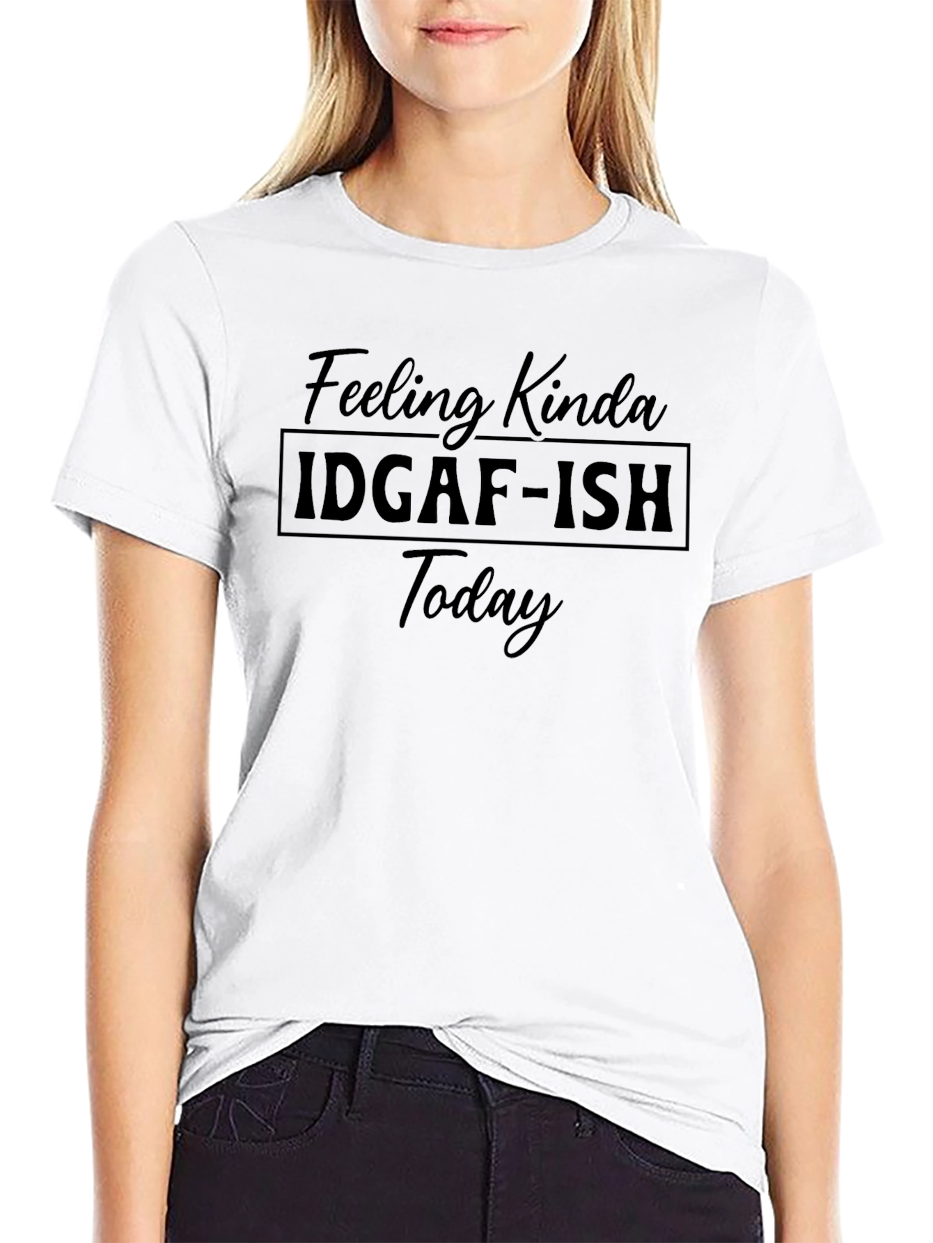 IDGAF-ISH Today Black Graphic T-Shirt