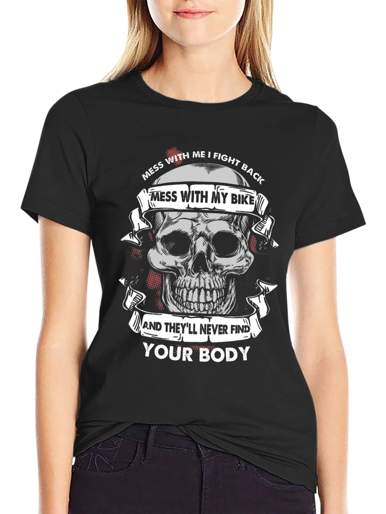 Skull Bike Graphic Tee: Dont Mess With My Bike!