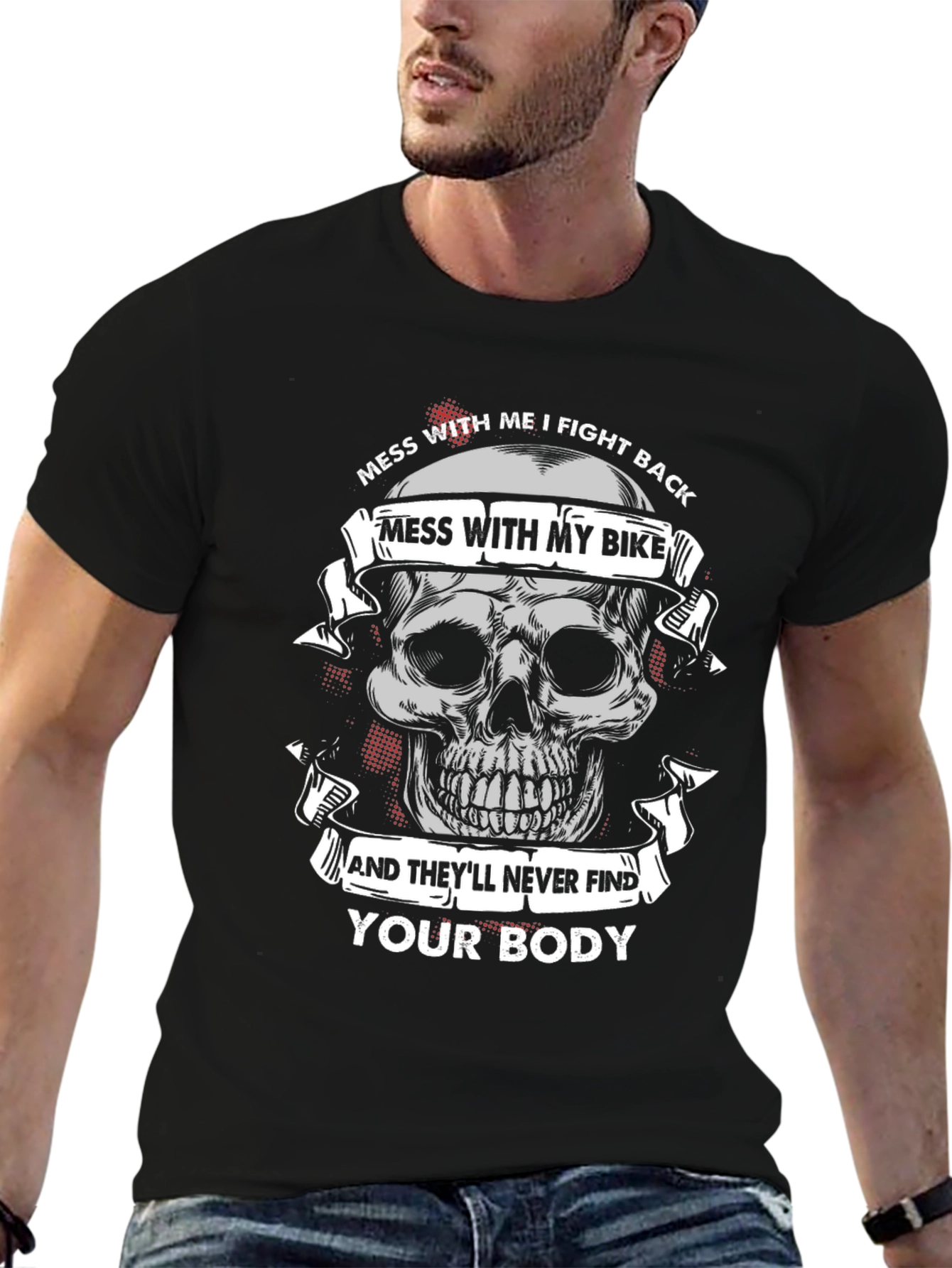 Skull Bike Graphic Tee: Dont Mess With My Bike!