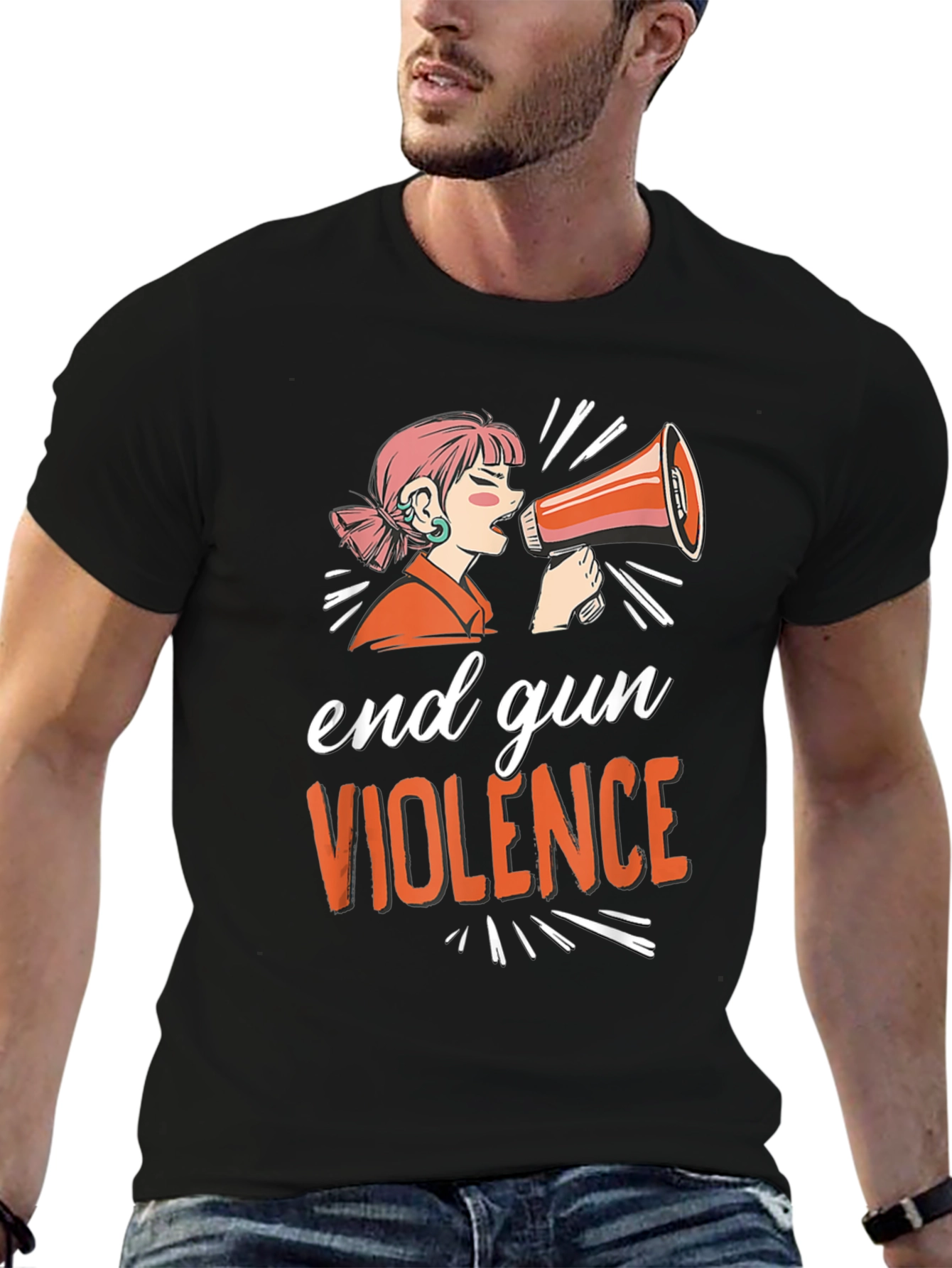 End Gun Violence T-Shirt - Unisex Black Tee