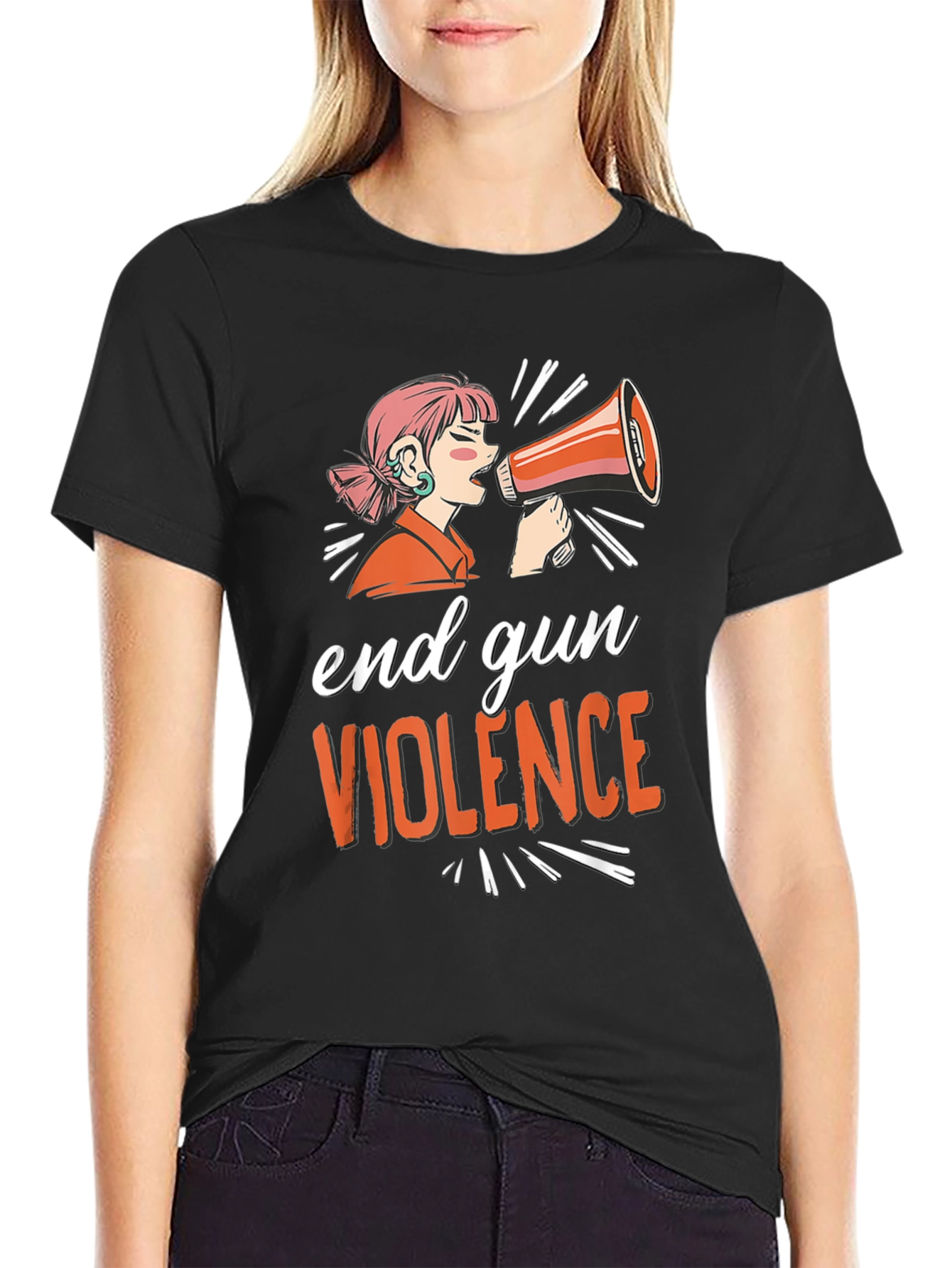 End Gun Violence T-Shirt - Unisex Black Tee