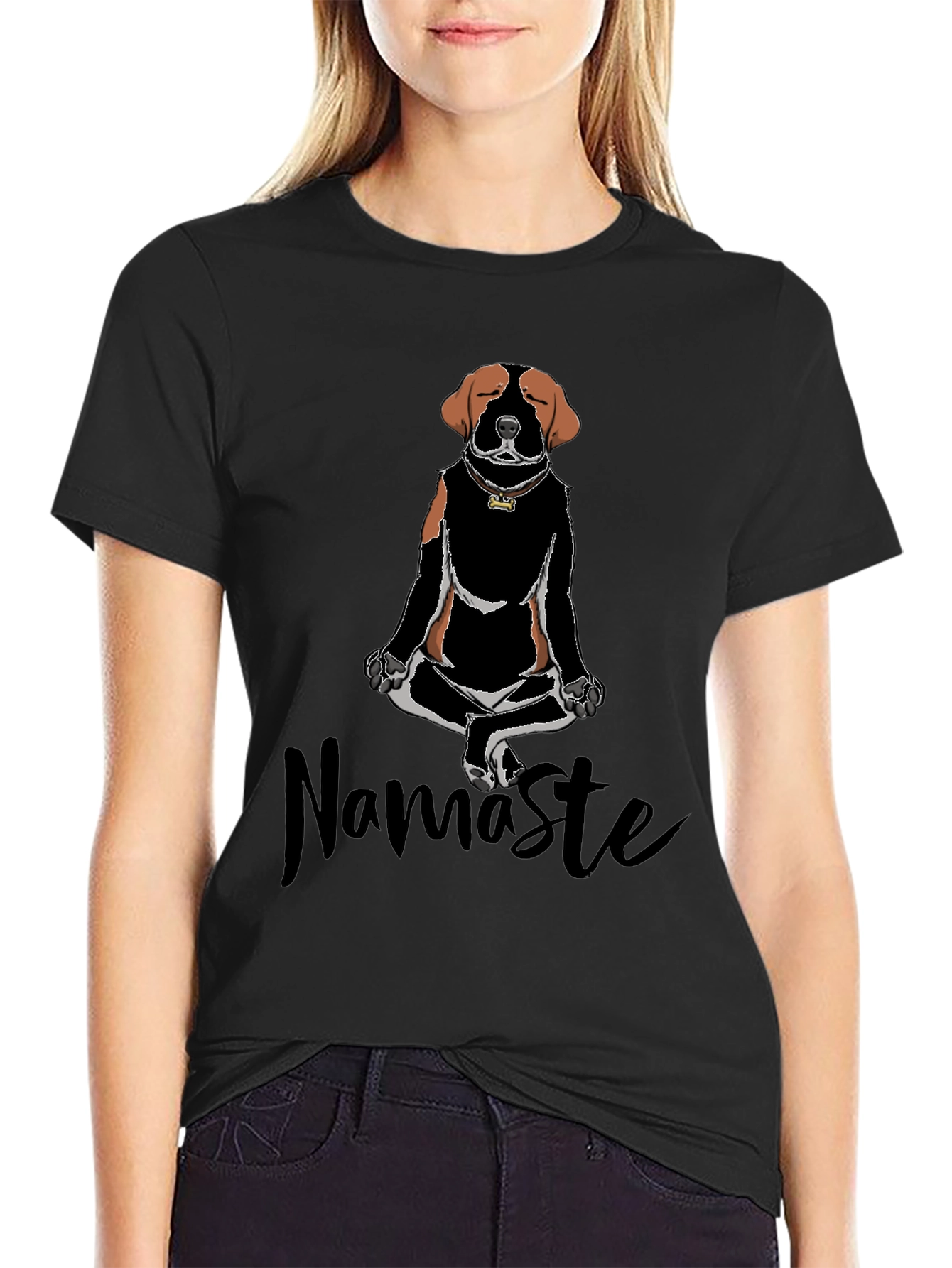 Namaste Dog Meditation T-Shirt