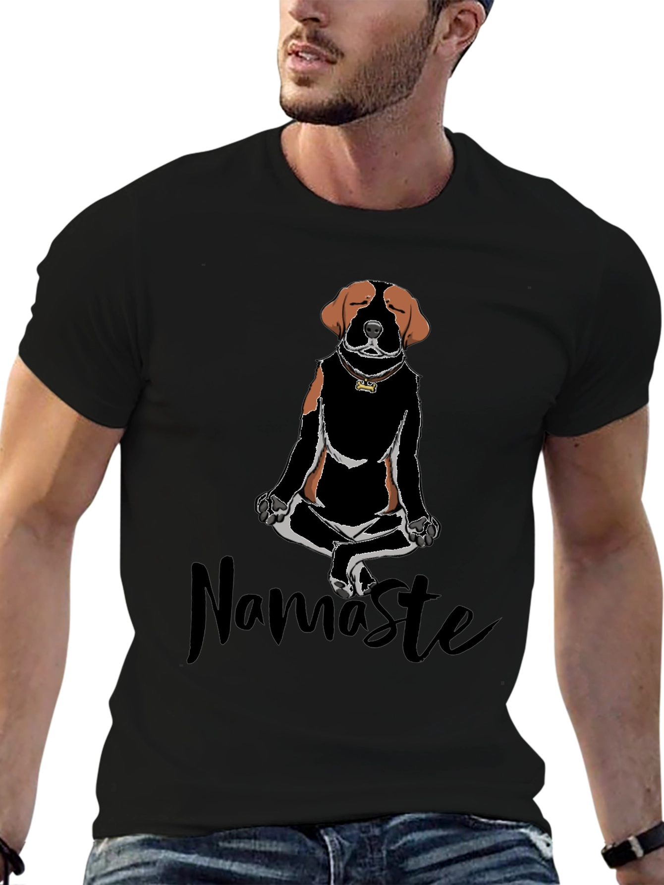Namaste Dog Meditation T-Shirt