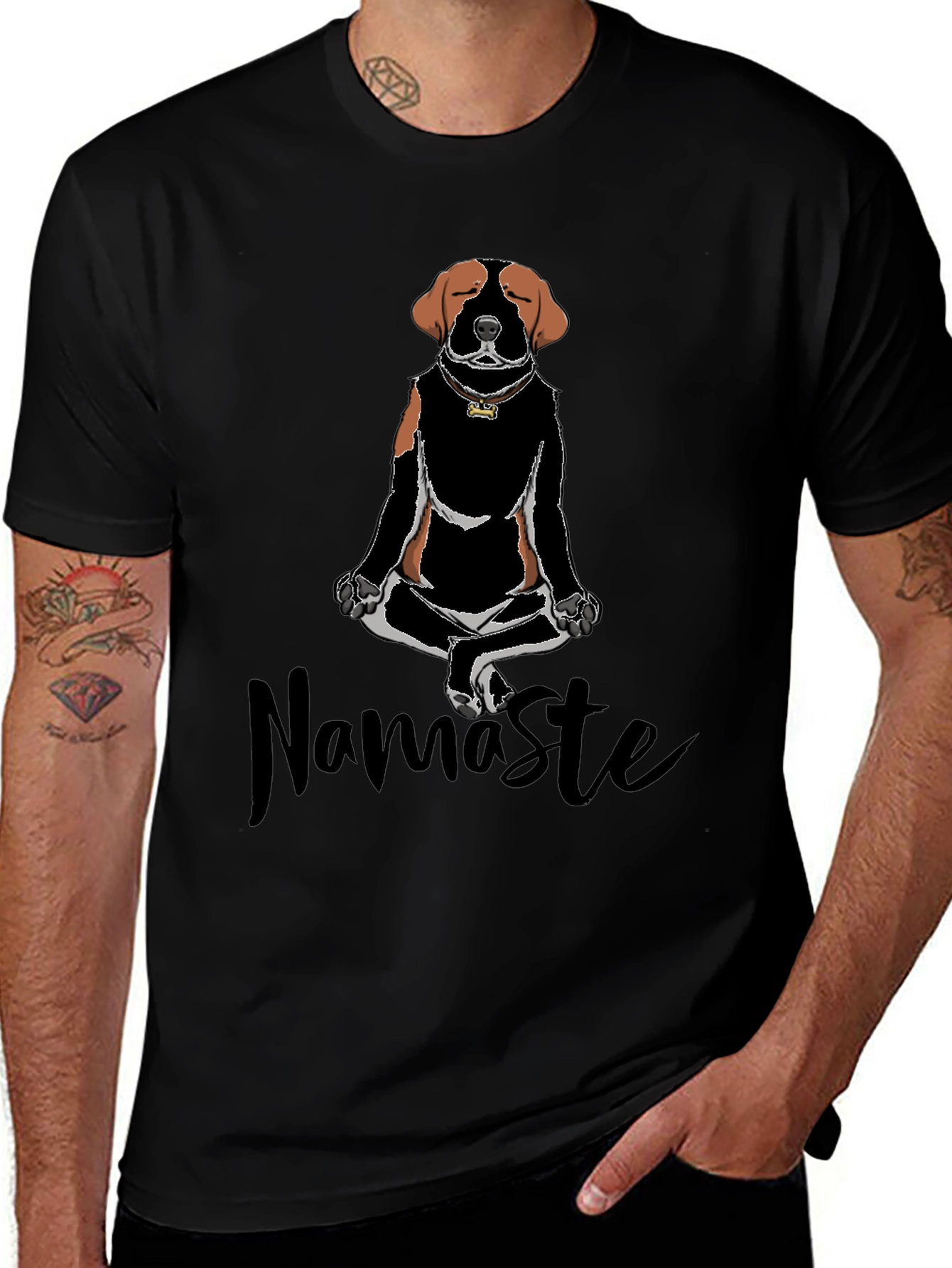 Namaste Dog Meditation T-Shirt