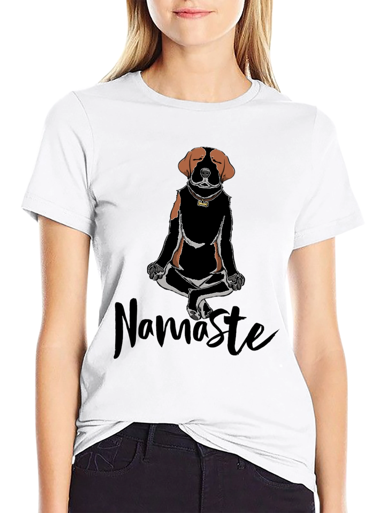 Namaste Dog Meditation T-Shirt