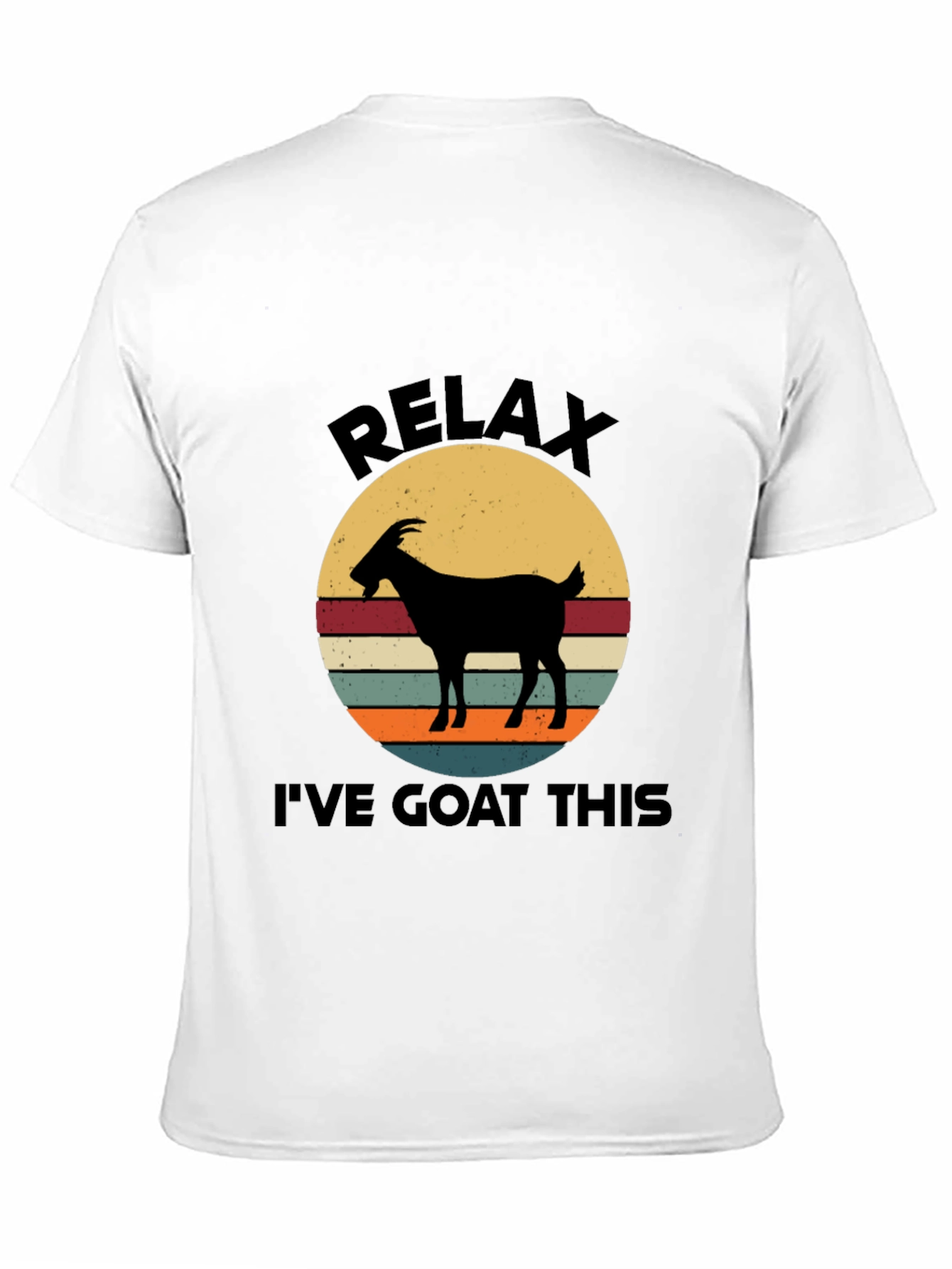 Relax Ive Goat This Black Graphic Tee