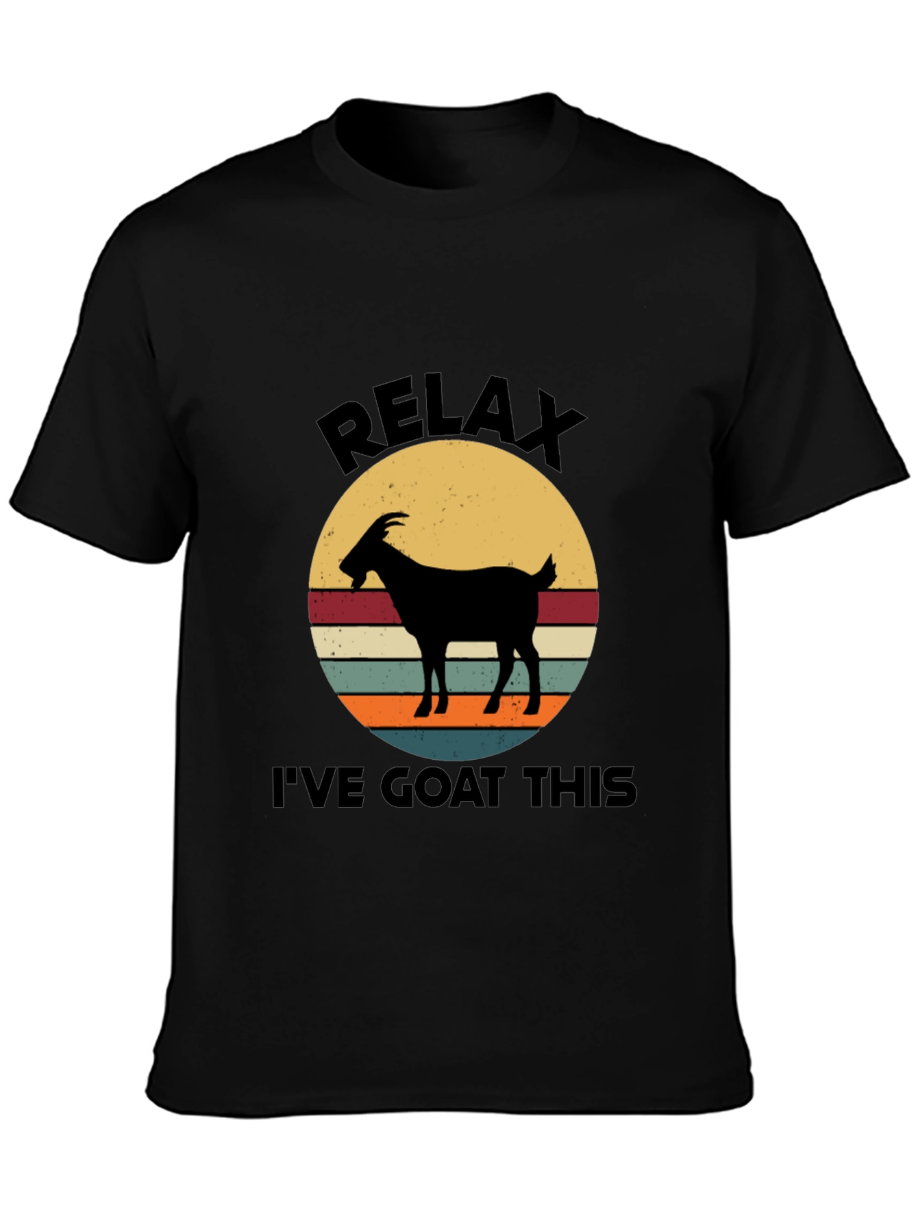 Relax Ive Goat This Black Graphic Tee