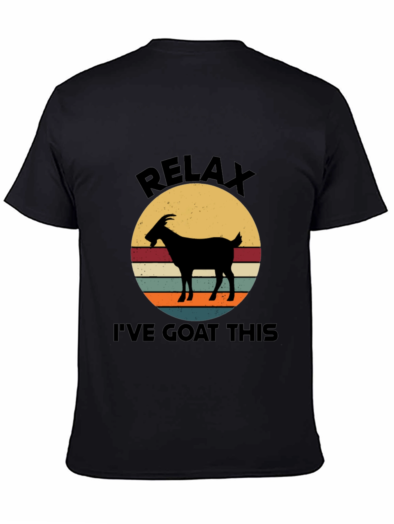 Relax Ive Goat This Black Graphic Tee