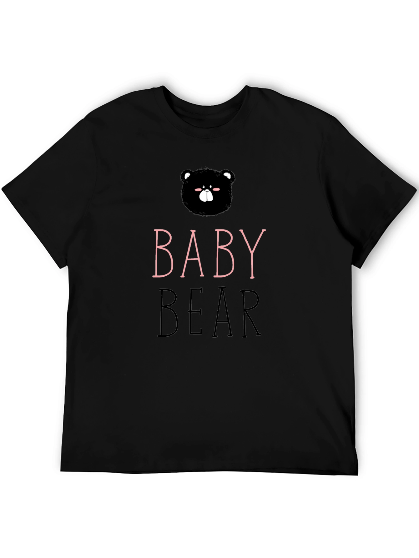 Baby Bear Graphic Tee - Cute Black Shirt