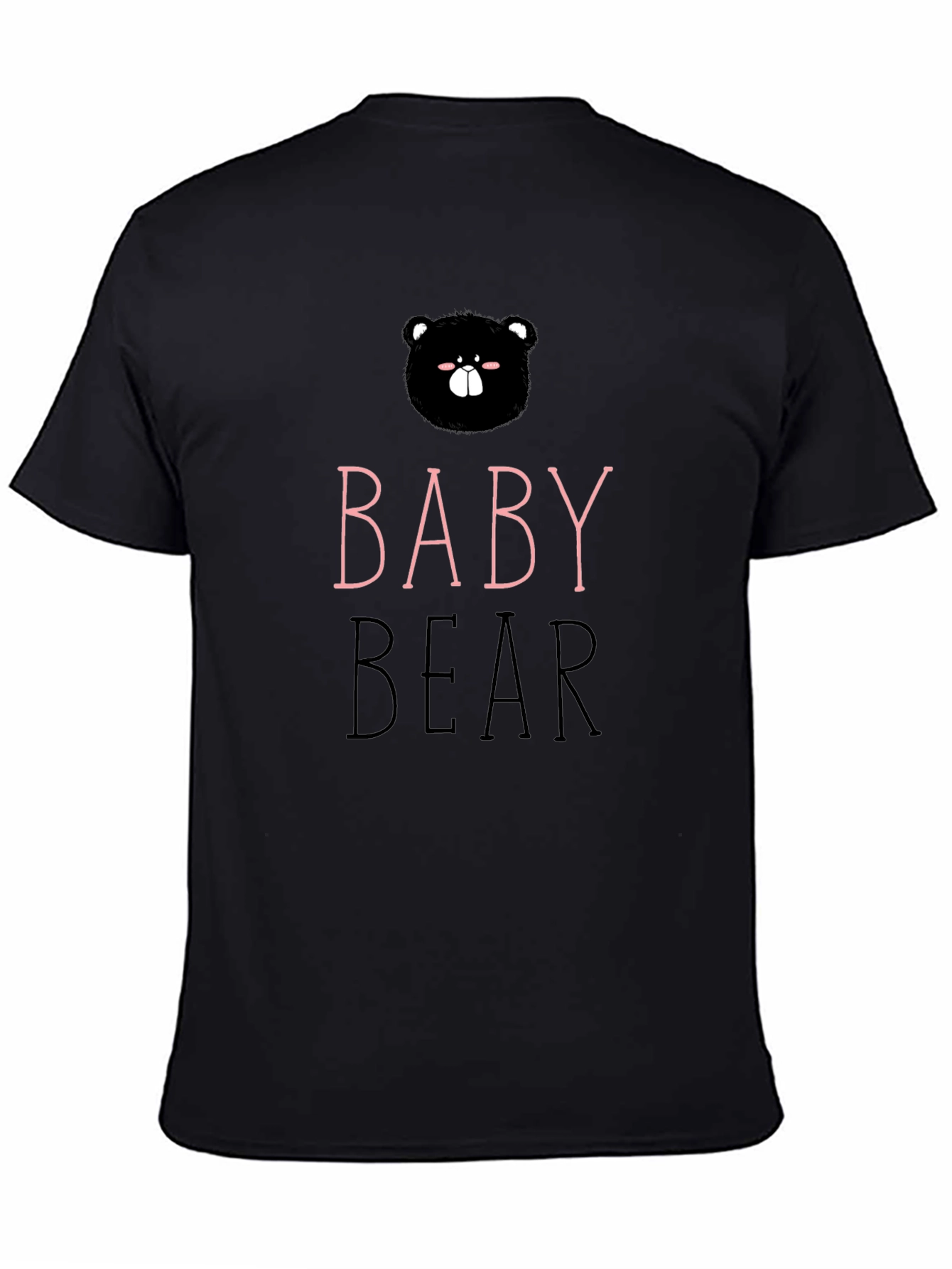 Baby Bear Graphic Tee - Cute Black Shirt