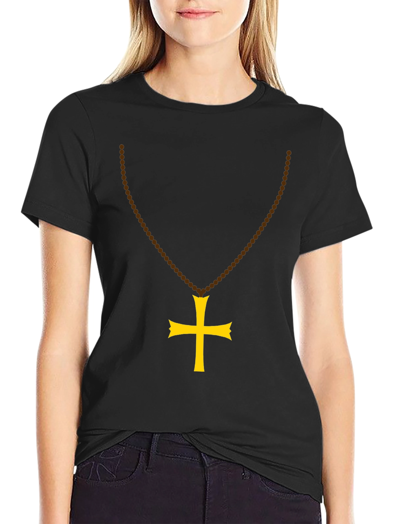 Beaded Cross Graphic Tee