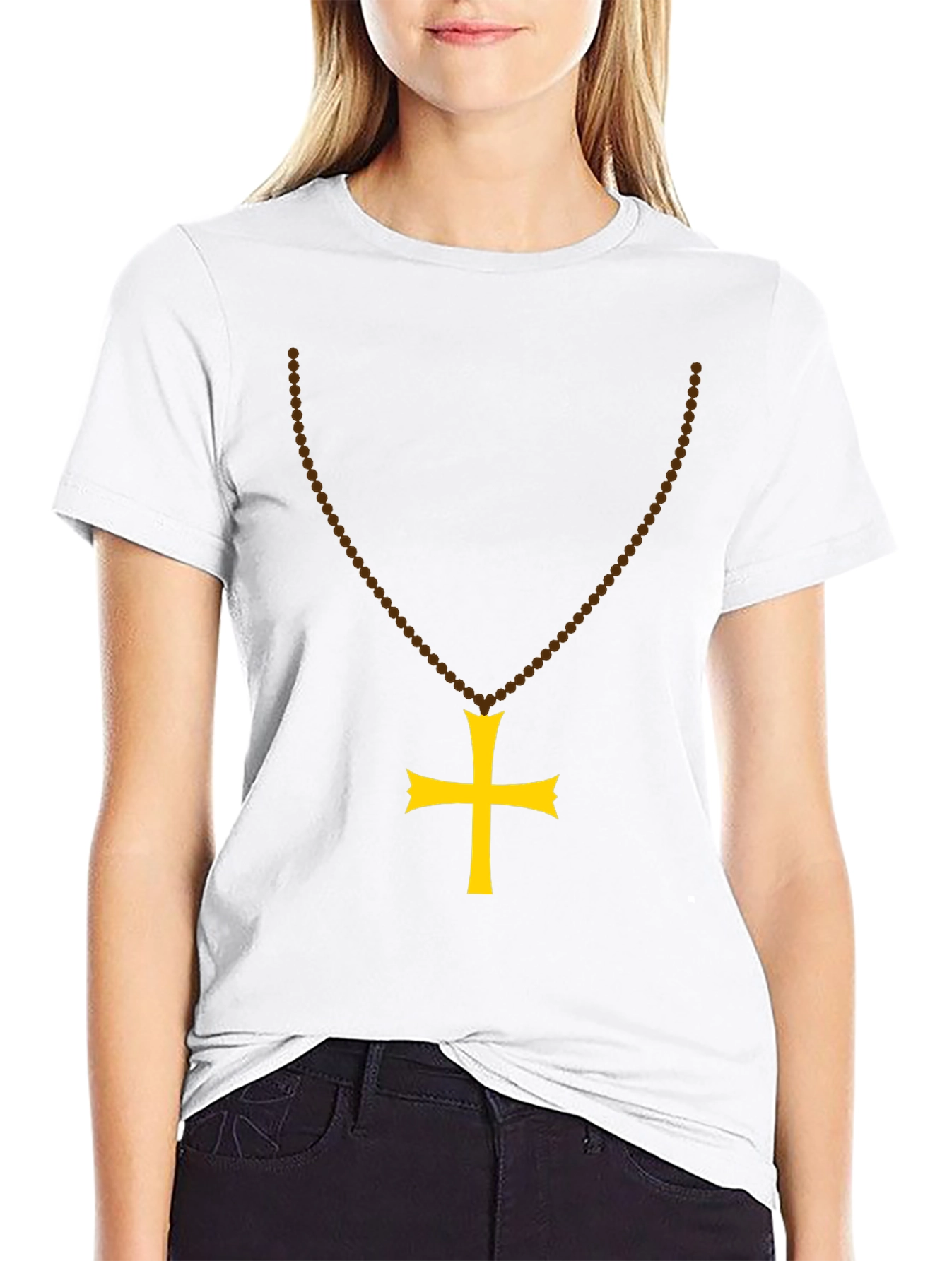 Beaded Cross Graphic Tee