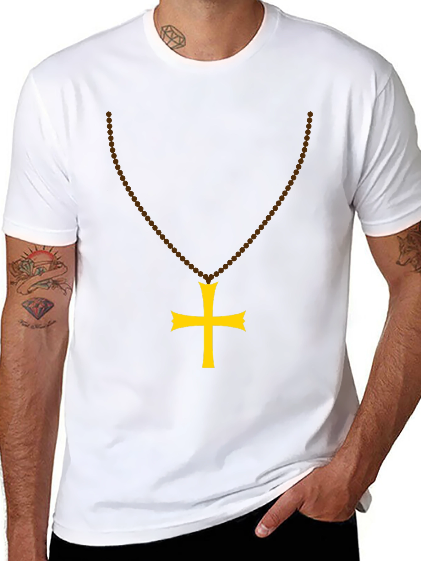 Beaded Cross Graphic Tee