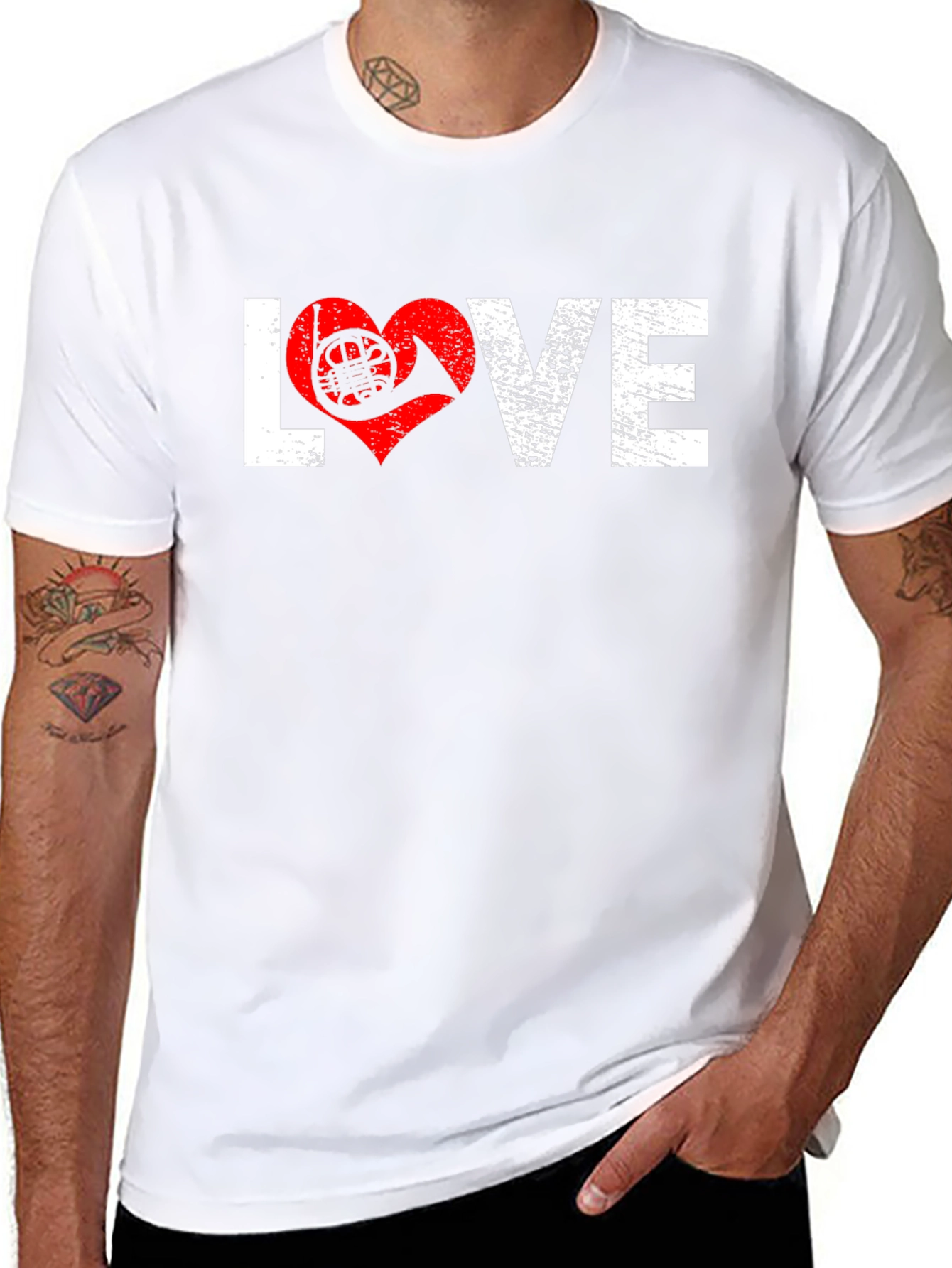 Love French Horn T-Shirt - Music Lover Tee