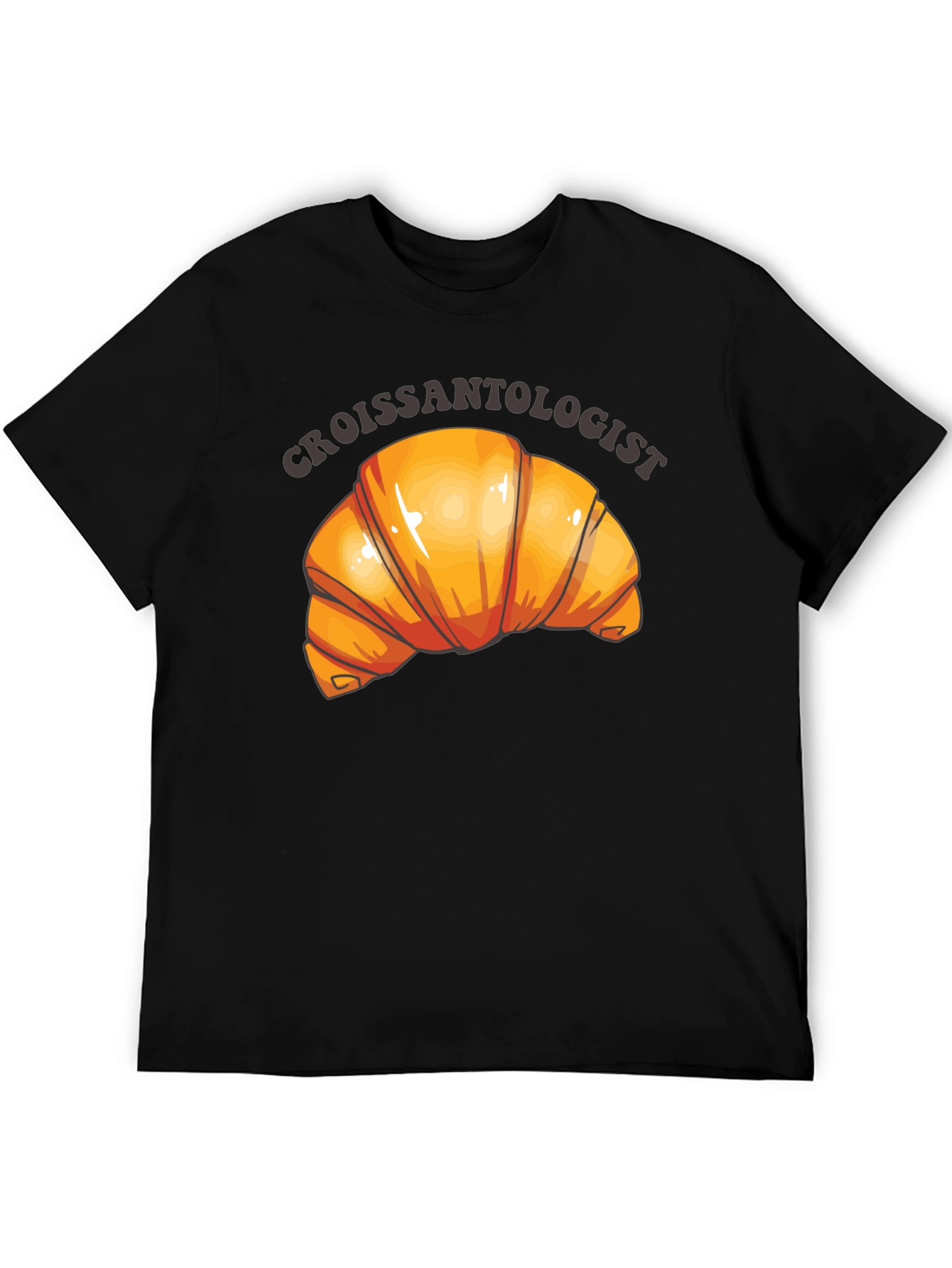 Croissantologist Black Graphic Tee